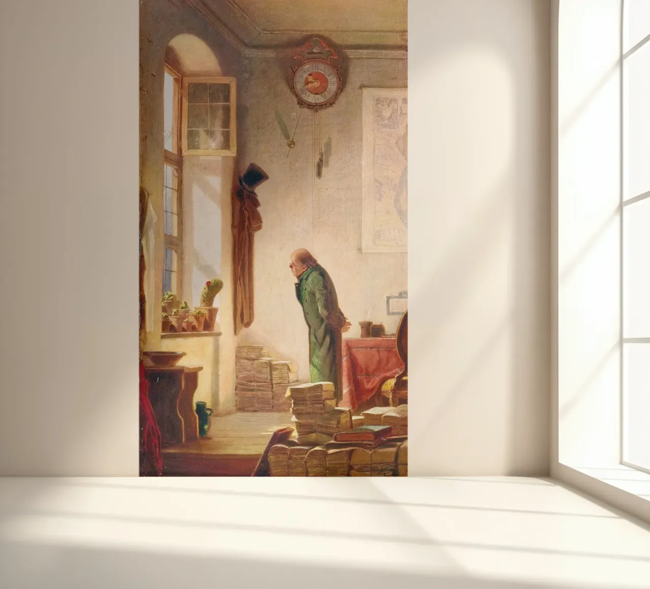 Carl Spitzweg - De cactusliefhebber fotobehang van ARTOTHEK
