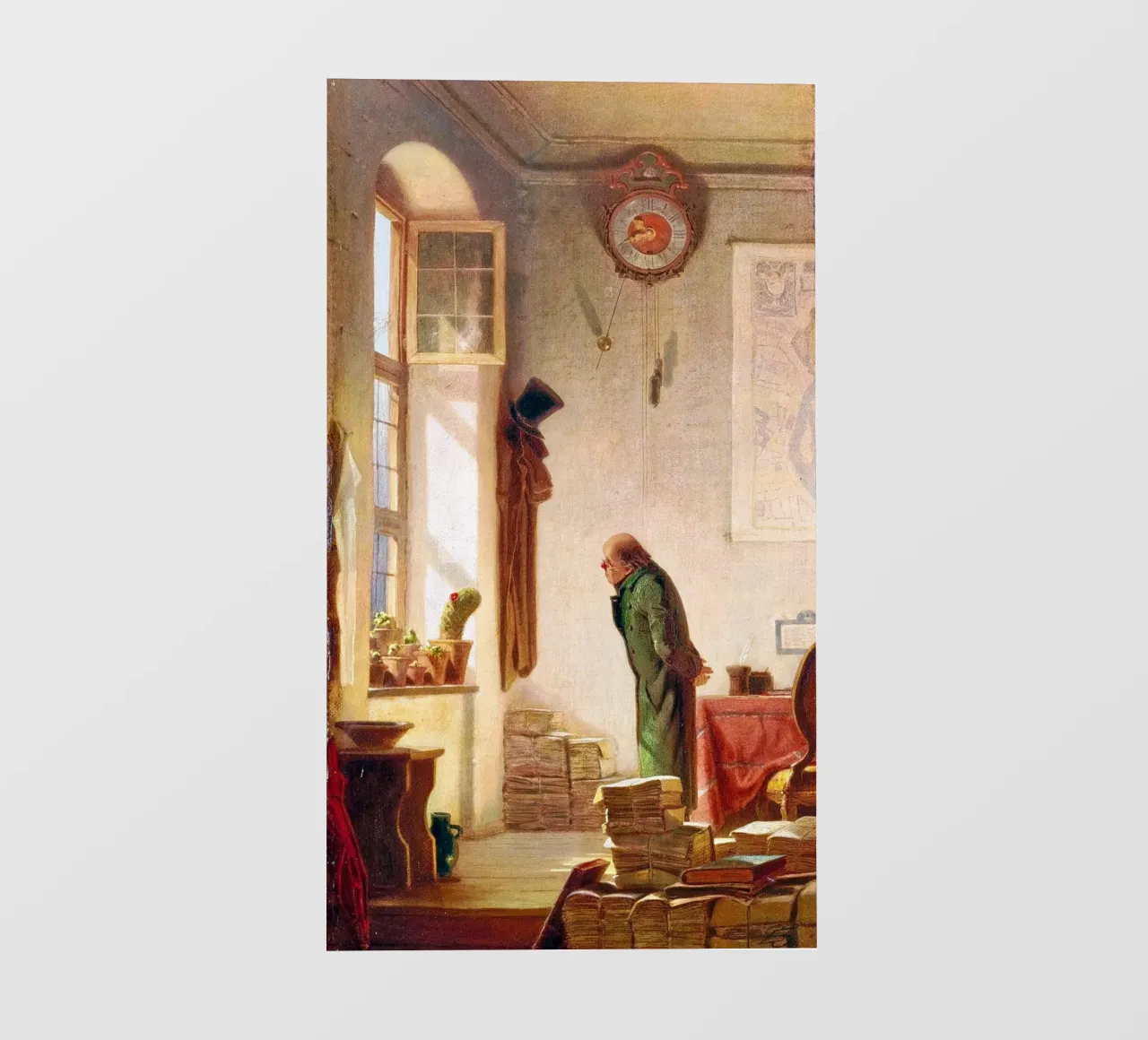 Carl Spitzweg - De cactusliefhebber fotobehang van ARTOTHEK