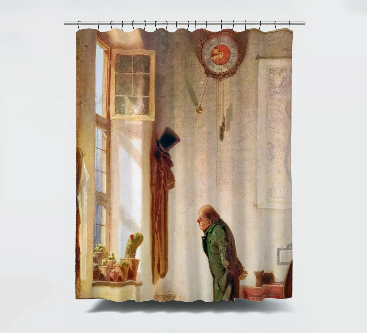 Carl Spitzweg - The cacti aficionado shower curtain by ARTOTHEK