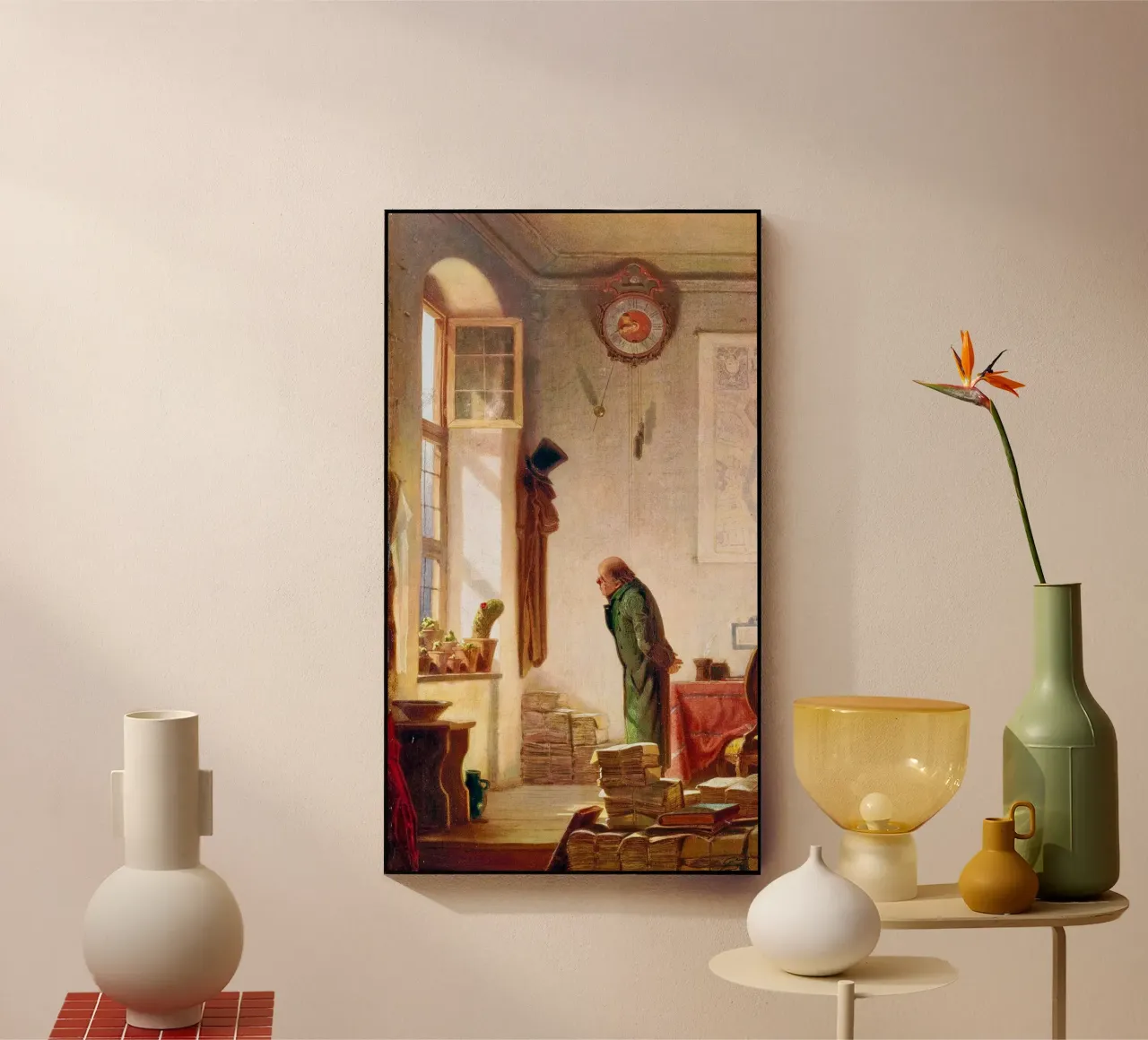 Carl Spitzweg - The cacti aficionado plexiglass da ARTOTHEK
