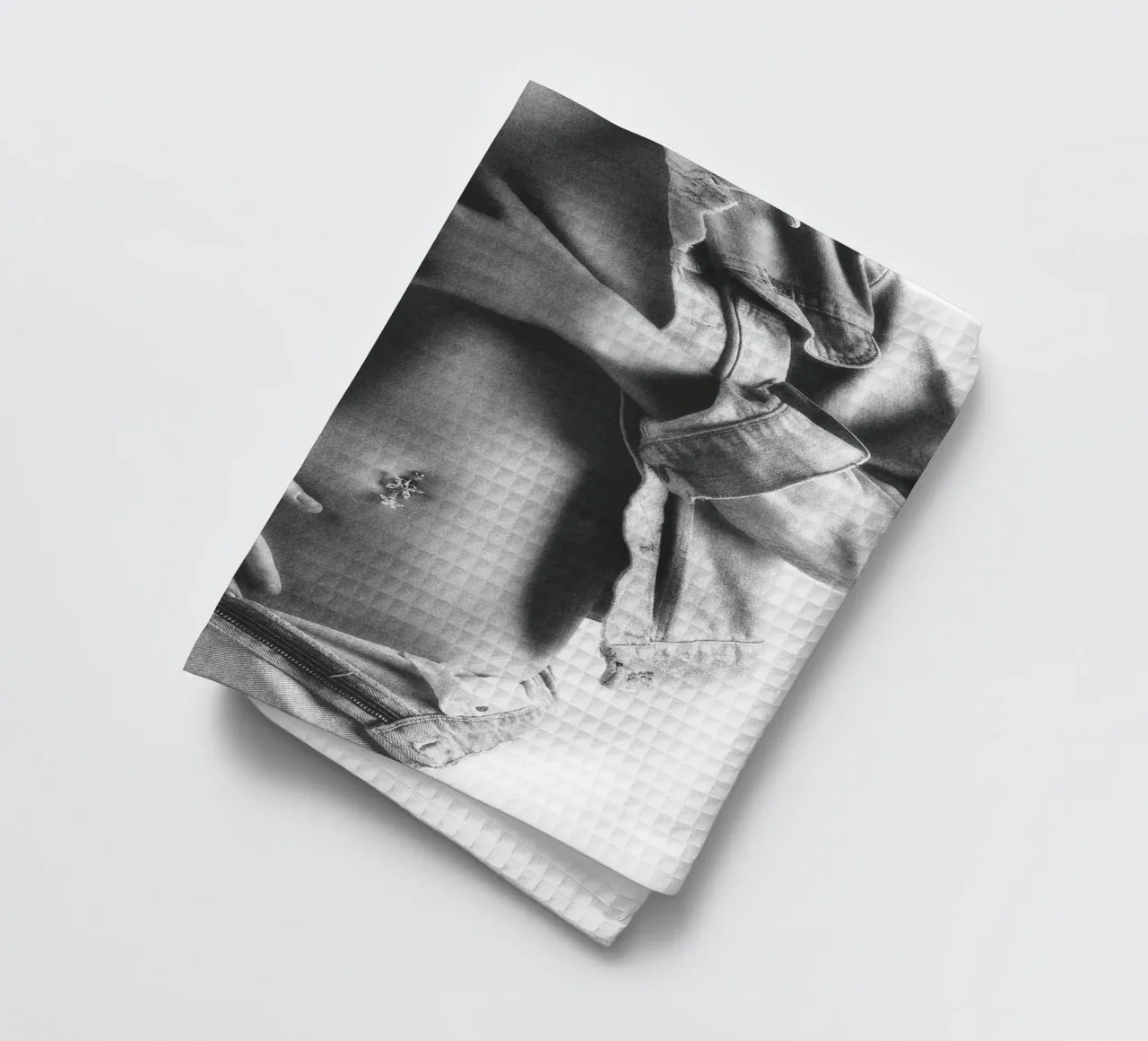 Gekleed in Denim Mono theedoek van Dave Hare Photography