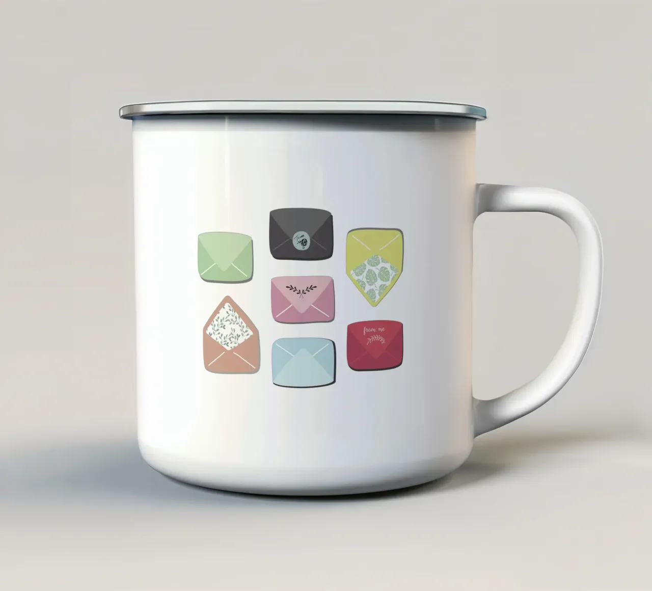 Love Letters tazza in smalto da anisillustration