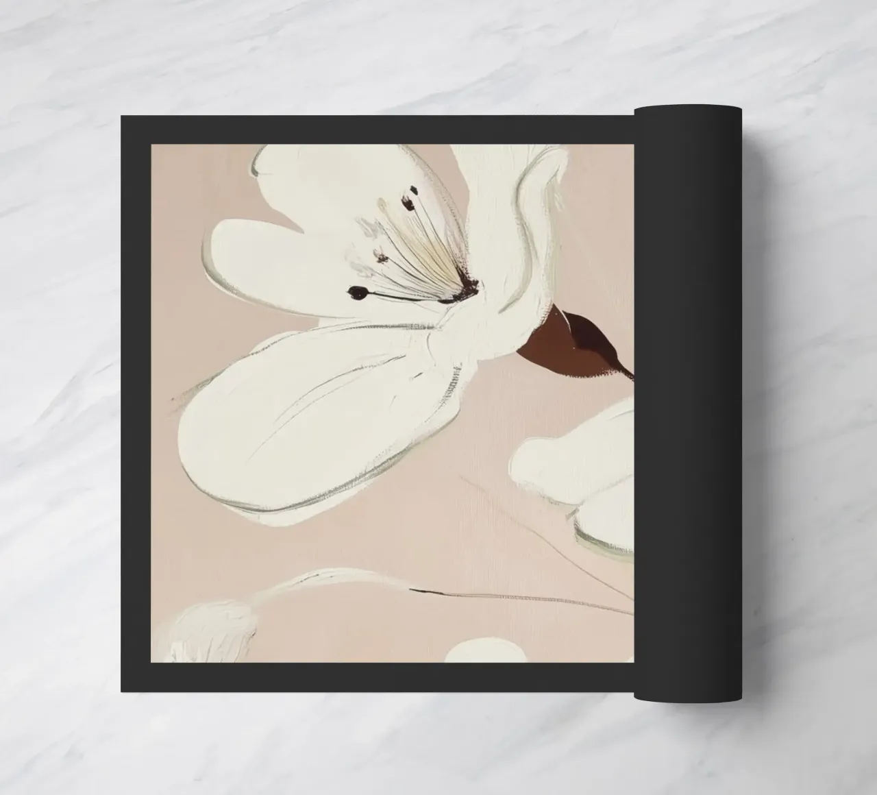 Fiori bianchi pittura zerbino da Melloi Art Print