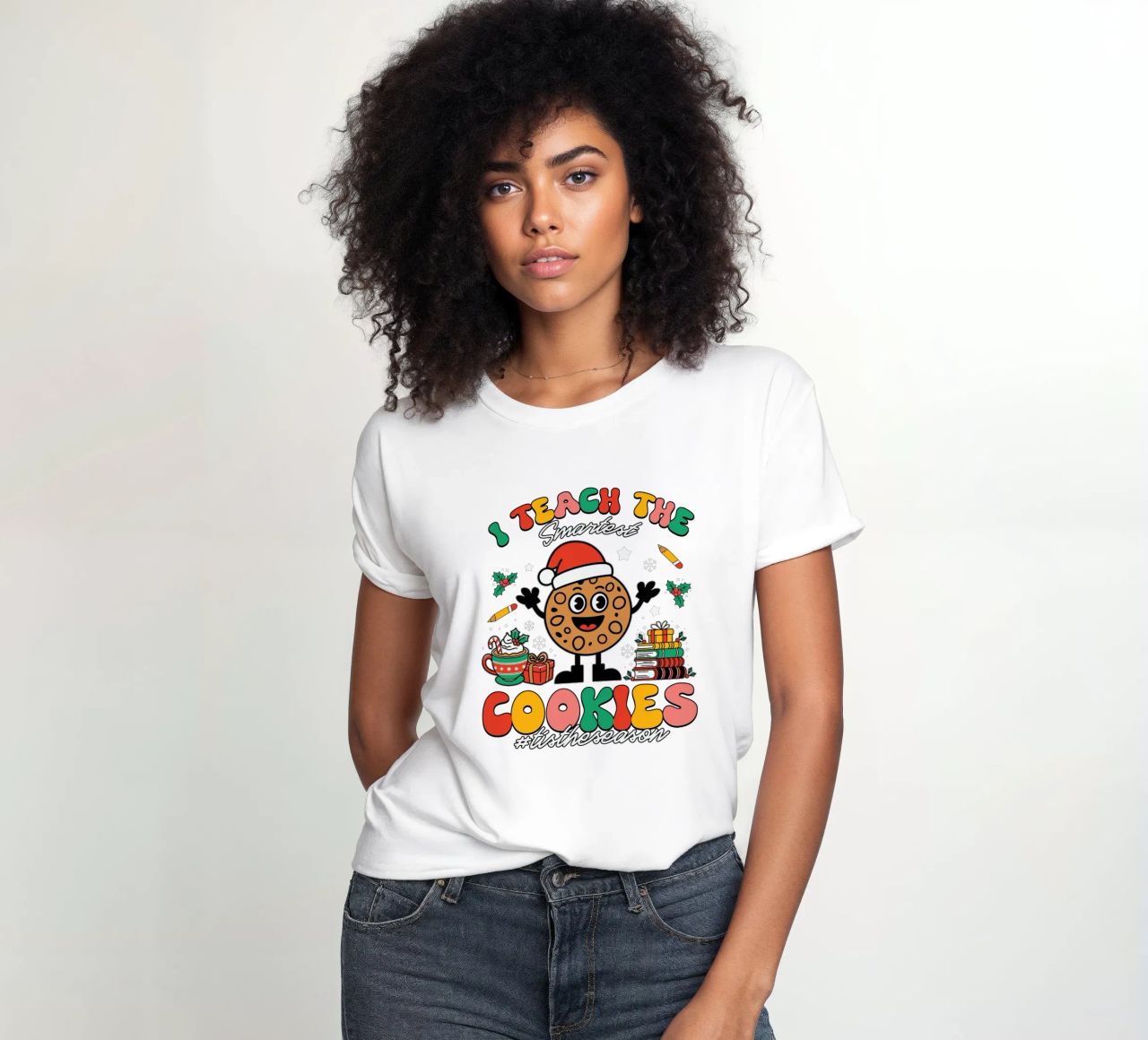 I teach the smartest cookies #tistheseason t-shirt da donna da edsonramosart