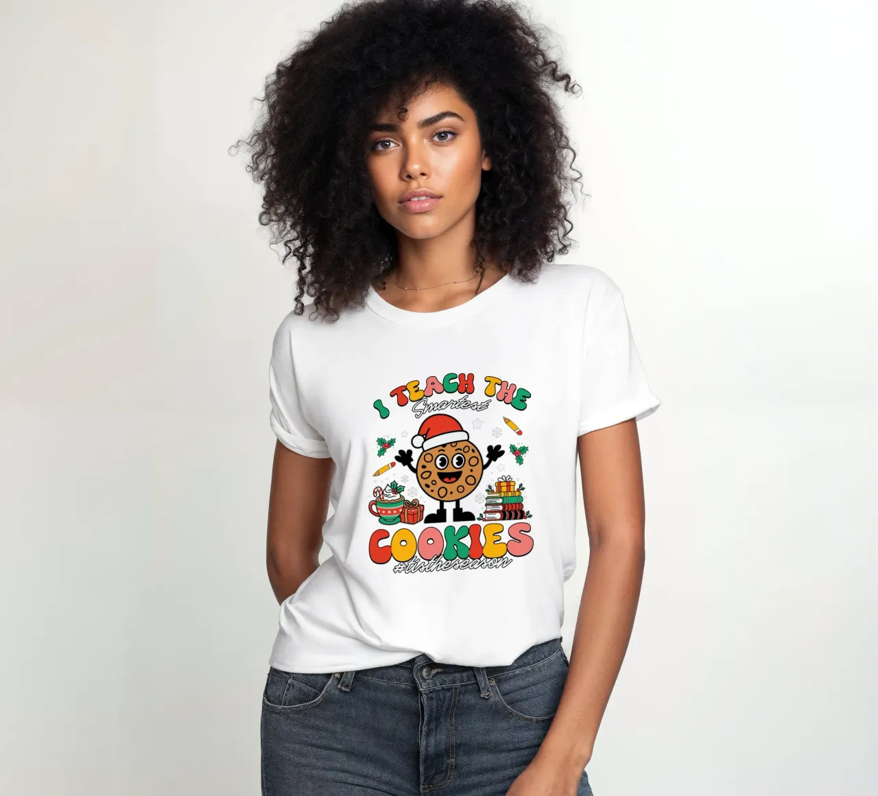 I teach the smartest cookies #tistheseason t-shirt da donna da edsonramosart