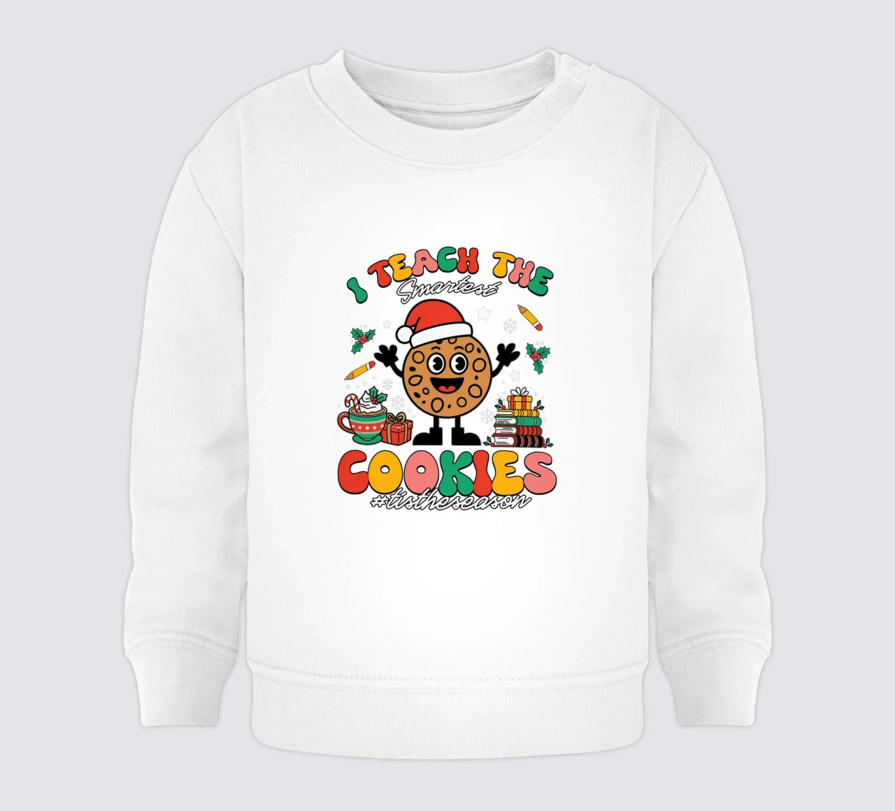 I teach the smartest cookies #tistheseason felpa neonato da edsonramosart
