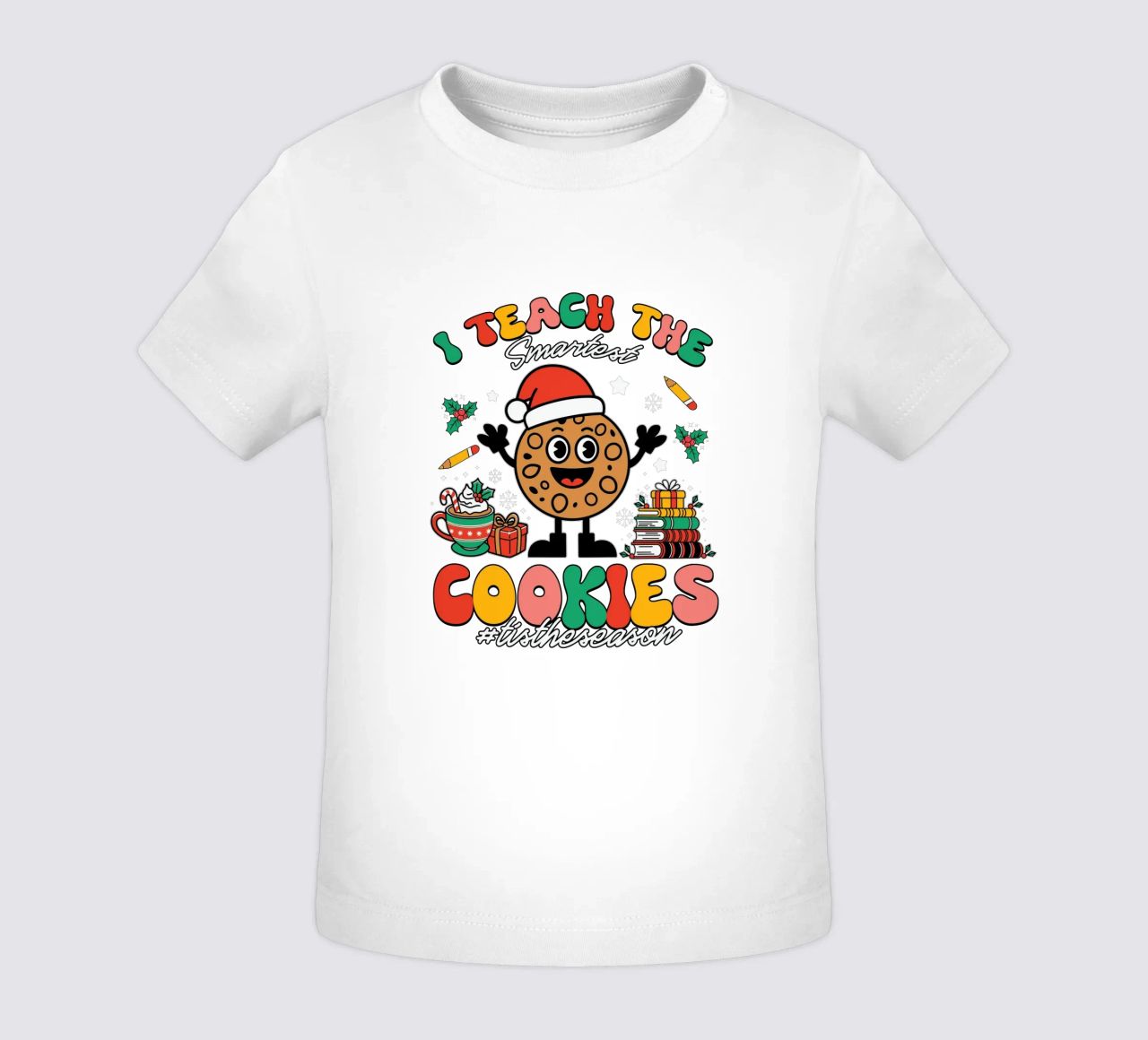 I teach the smartest cookies #tistheseason maglietta neonato da edsonramosart