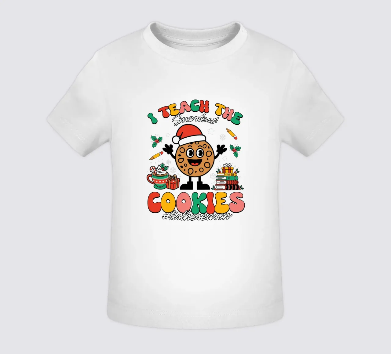 I teach the smartest cookies #tistheseason maglietta neonato da edsonramosart