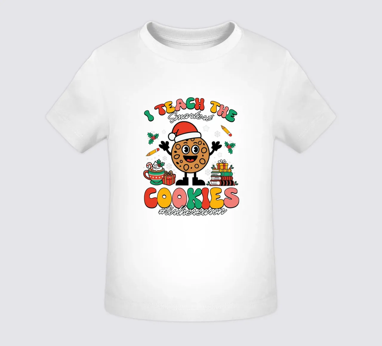 I teach the smartest cookies #tistheseason baby t-shirt van edsonramosart