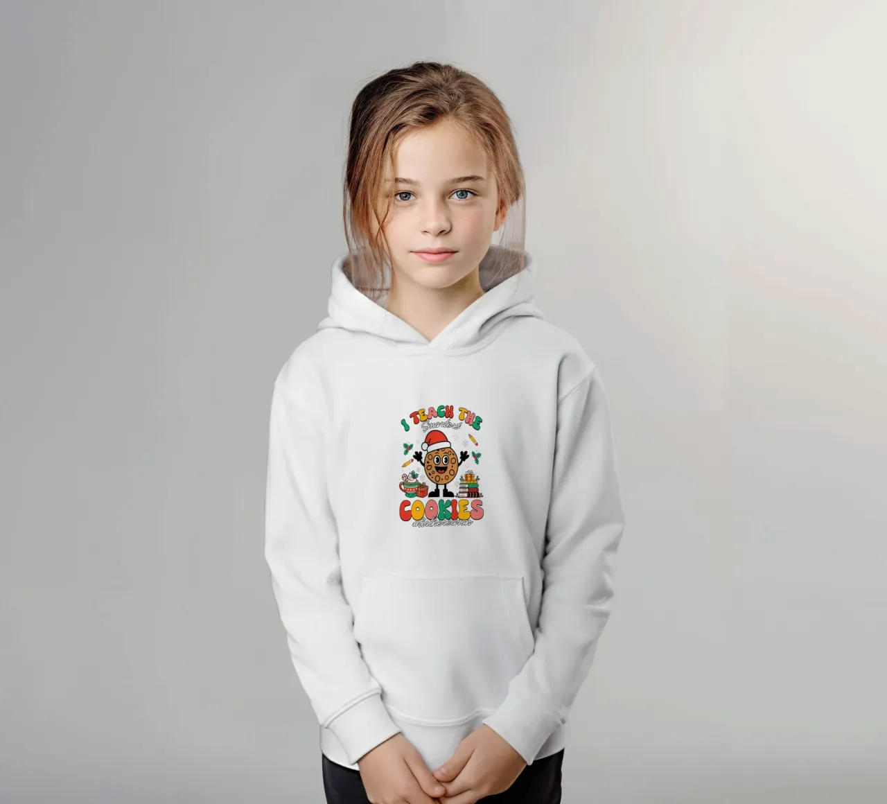 I teach the smartest cookies #tistheseason felpa bambino con cappuccio da edsonramosart