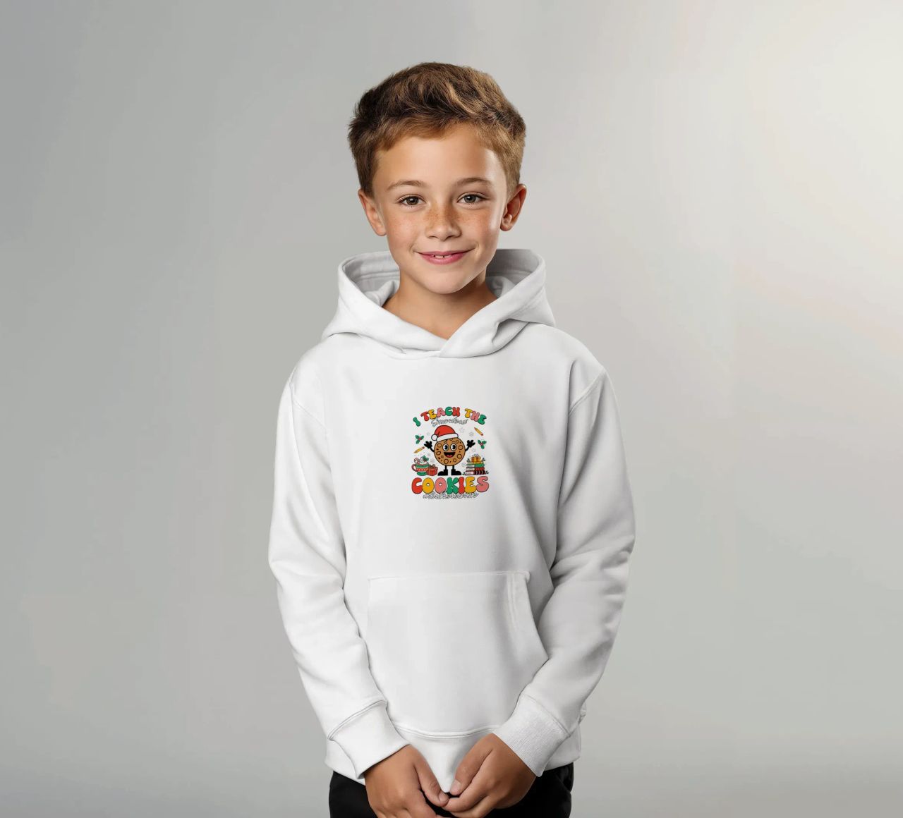 I teach the smartest cookies #tistheseason felpa bambino con cappuccio da edsonramosart