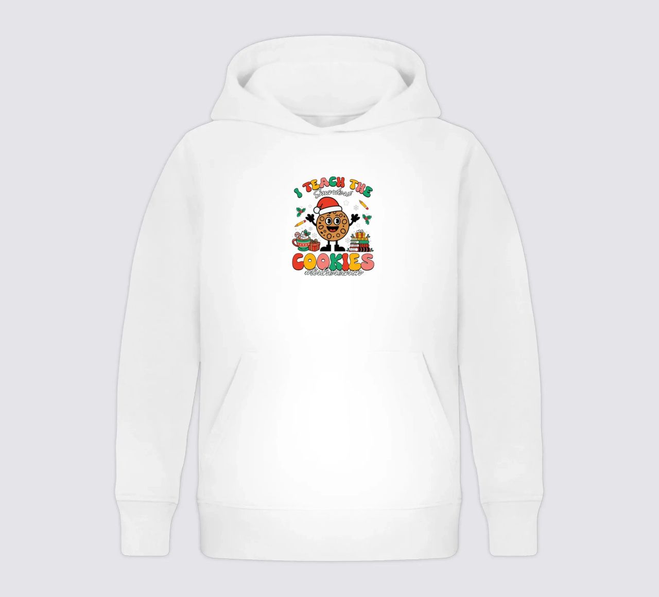 I teach the smartest cookies #tistheseason felpa bambino con cappuccio da edsonramosart