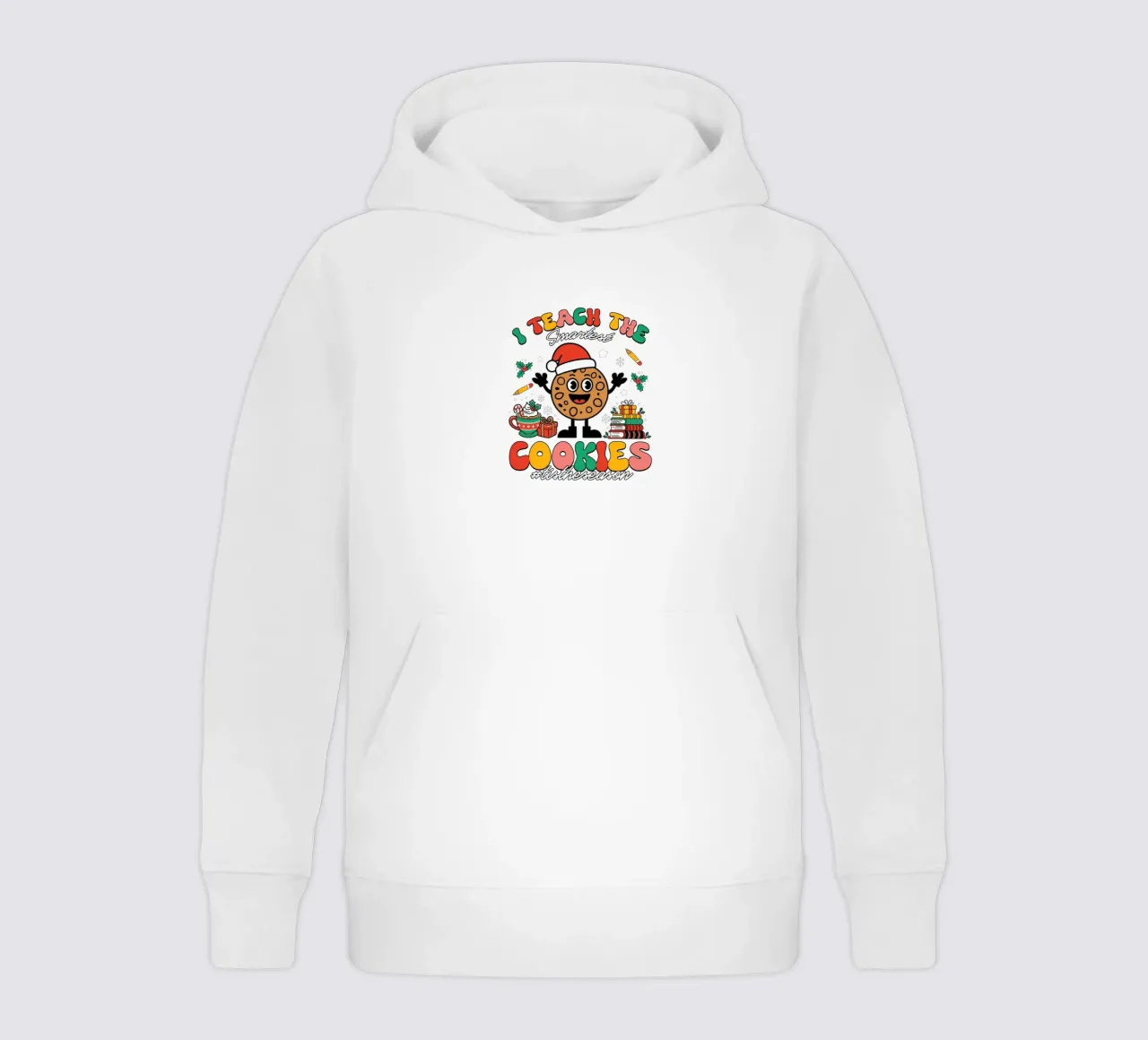 I teach the smartest cookies #tistheseason felpa bambino con cappuccio da edsonramosart
