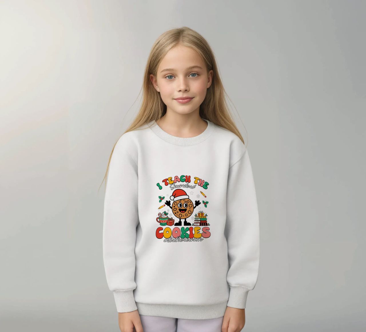 I teach the smartest cookies #tistheseason felpa bambino da edsonramosart
