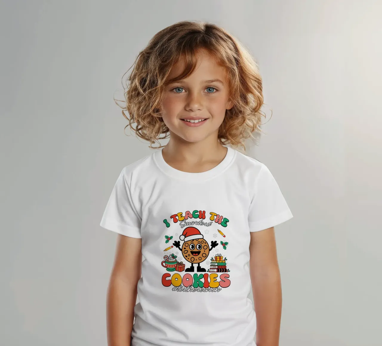 I teach the smartest cookies #tistheseason t-shirt bambini da edsonramosart