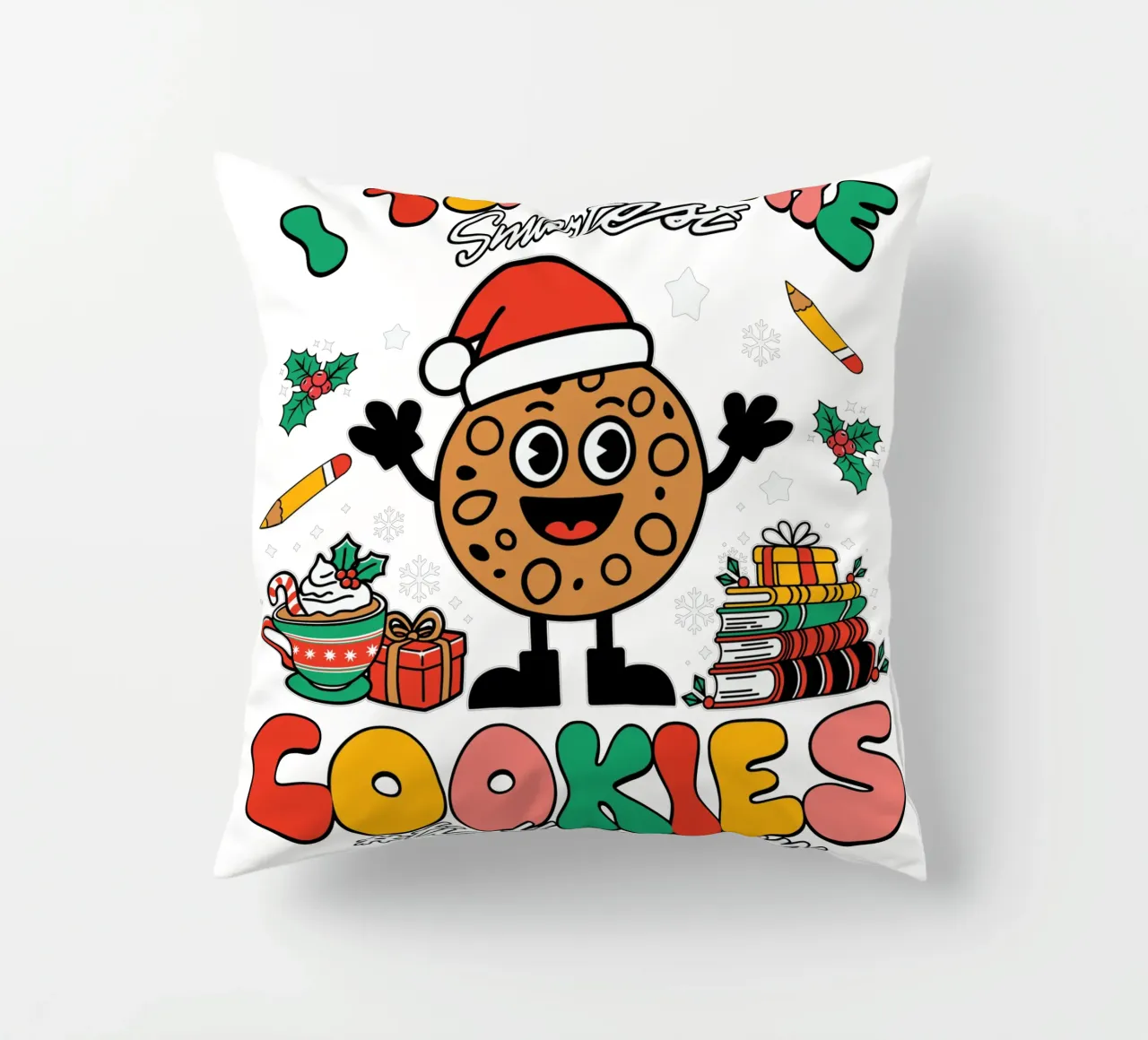 I teach the smartest cookies #tistheseason Kissen von edsonramosart