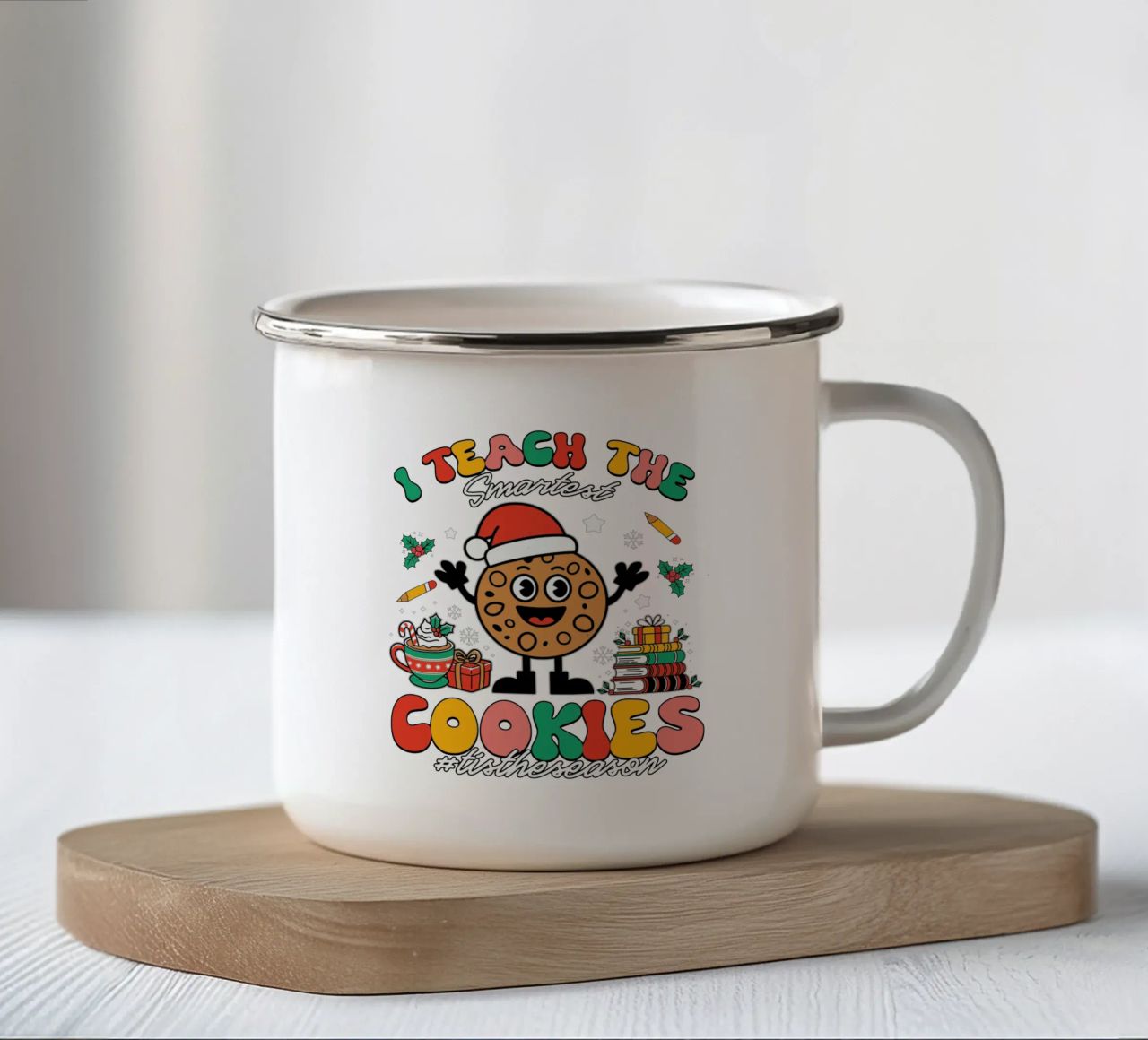 I teach the smartest cookies #tistheseason tazza in smalto da edsonramosart