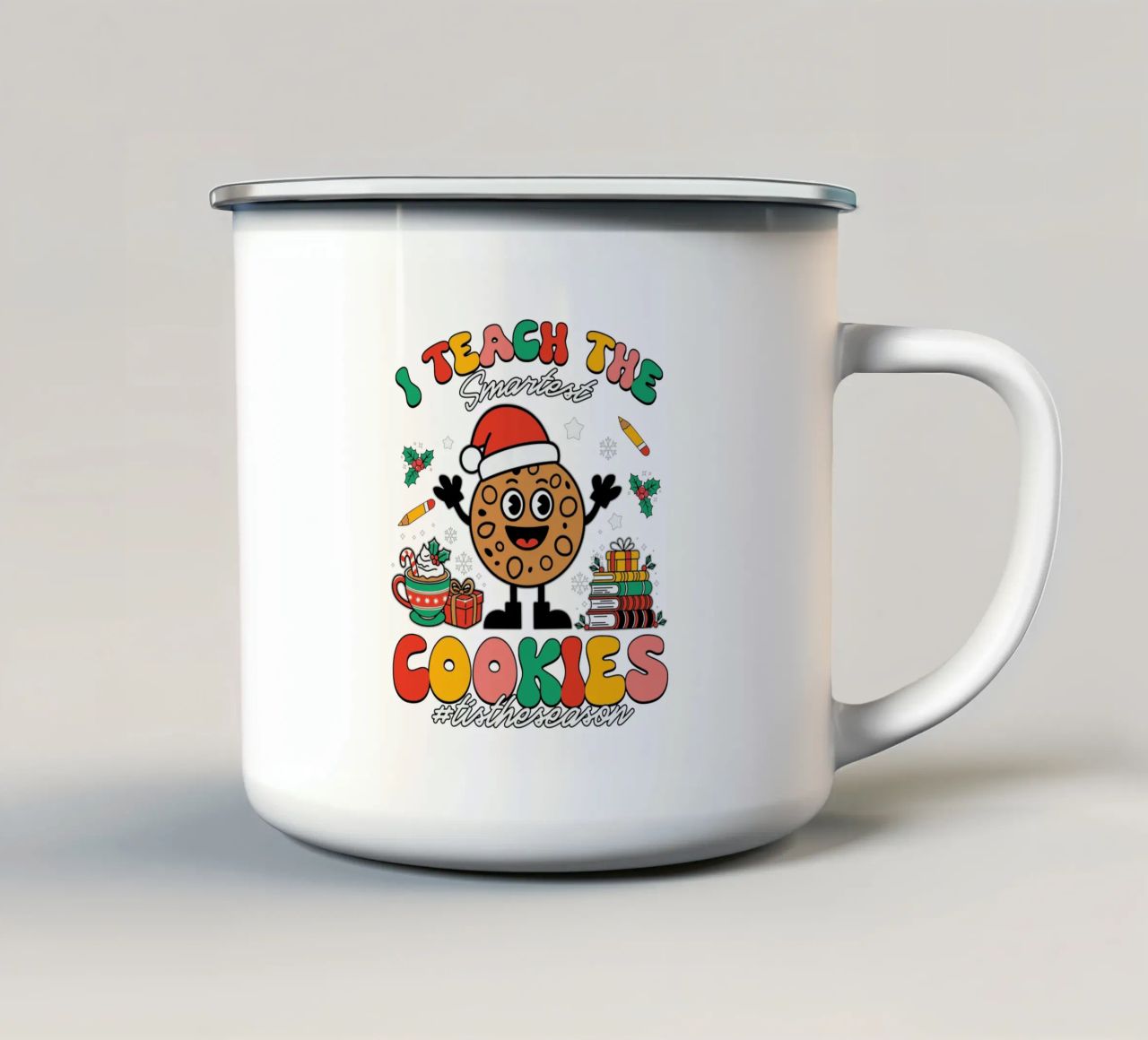 I teach the smartest cookies #tistheseason tazza in smalto da edsonramosart