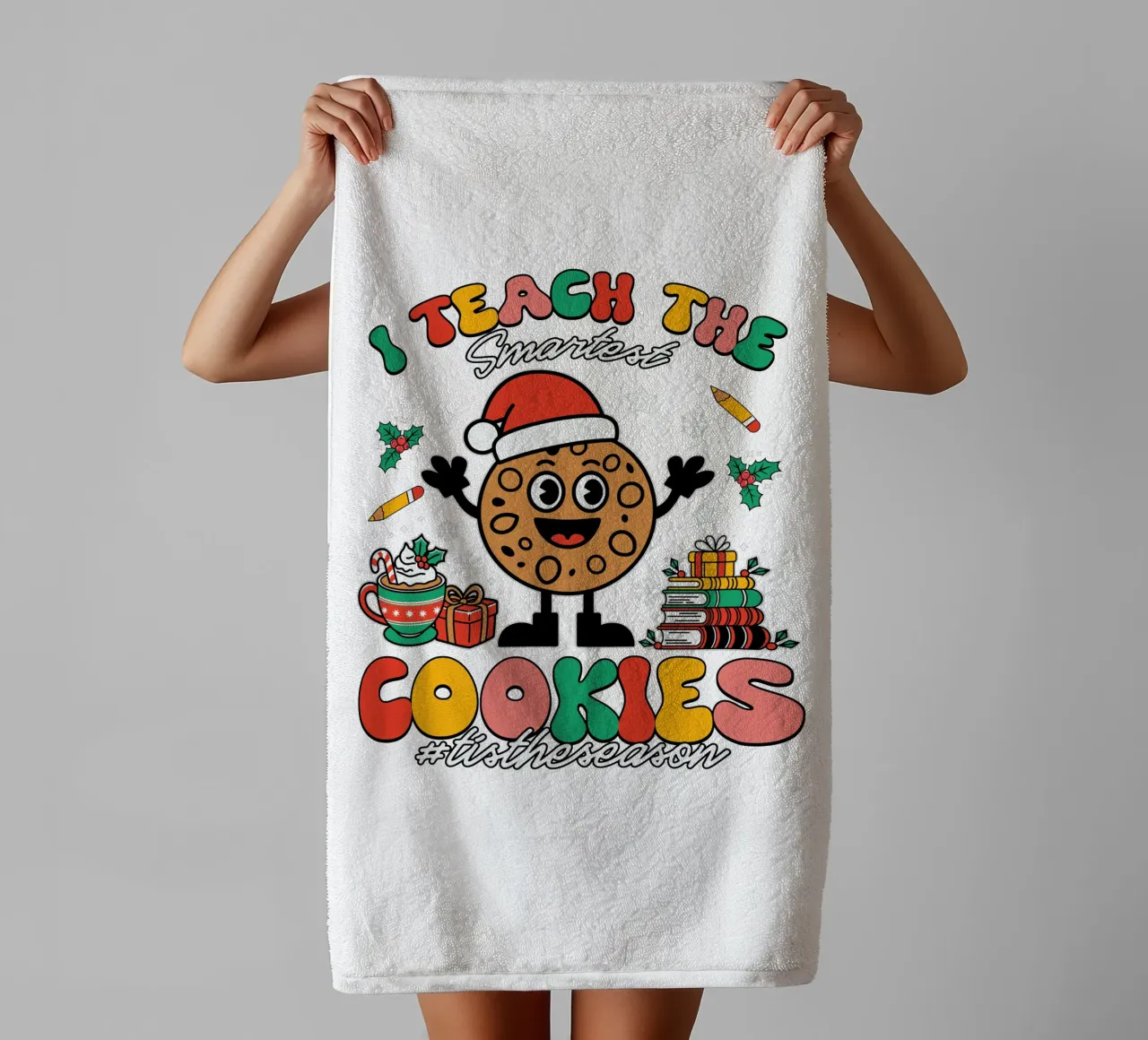 I teach the smartest cookies #tistheseason Handtuch von edsonramosart