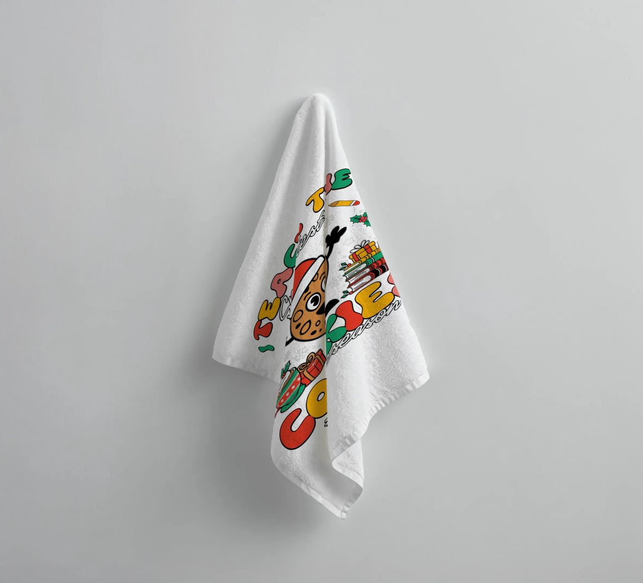 I teach the smartest cookies #tistheseason asciugamano da bagno da edsonramosart