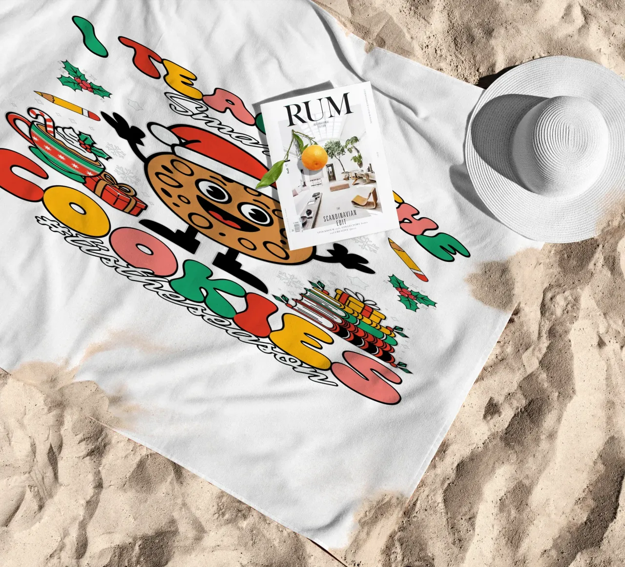 I teach the smartest cookies #tistheseason serviette de plage de edsonramosart