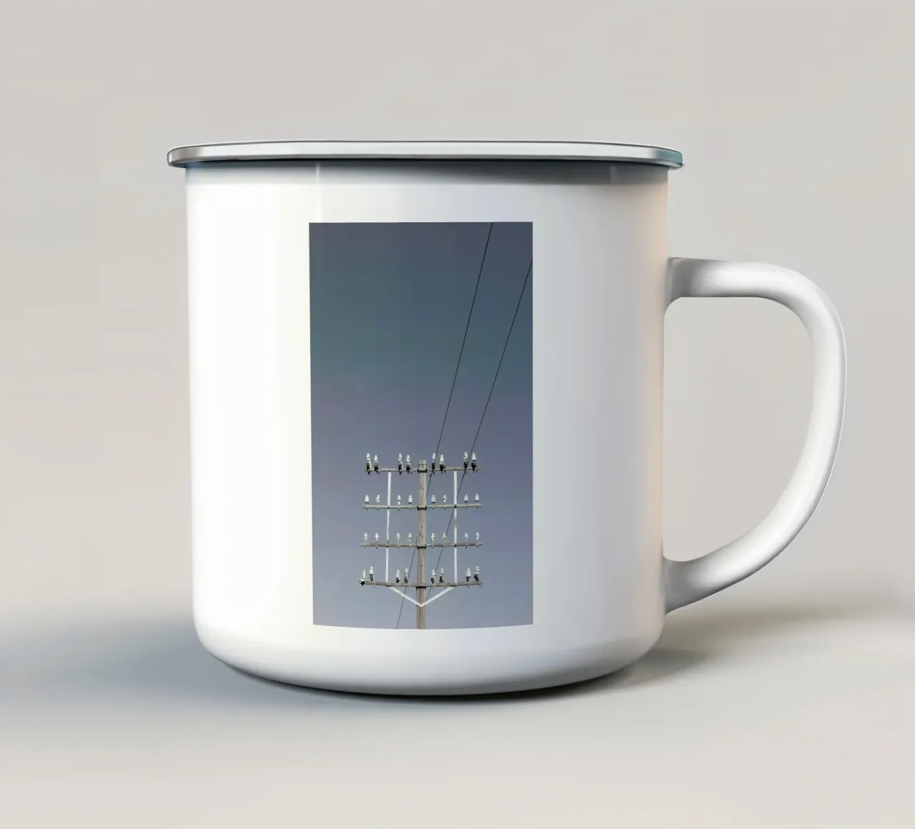 Communication tazza in smalto da Ballack Art House