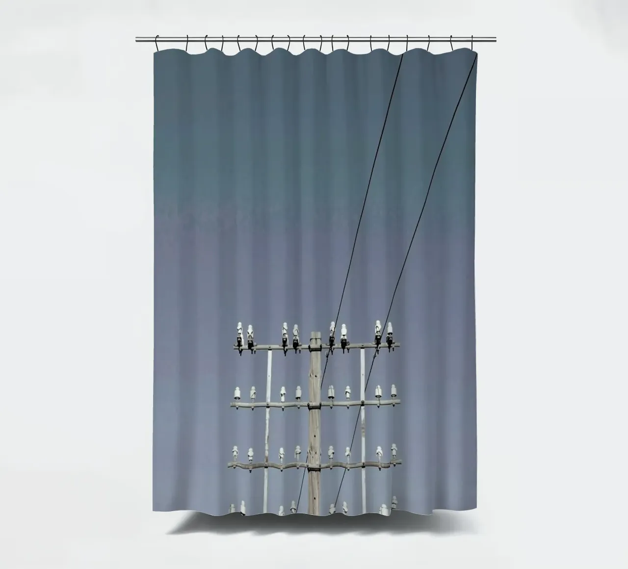 Communication shower curtain by Ballack Art House