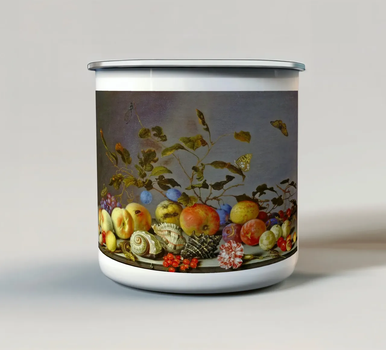 Balthasar van der Ast - Natura morta con frutta tazza in smalto da ARTOTHEK
