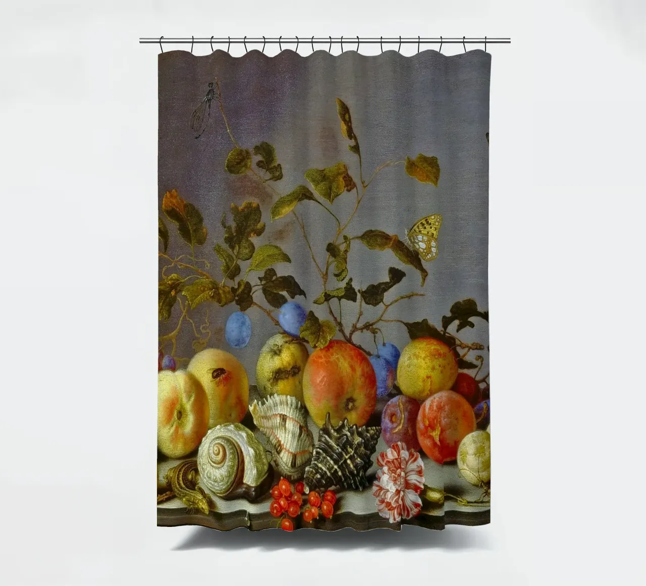 Balthasar van der Ast - Still life with fruits shower curtain by ARTOTHEK