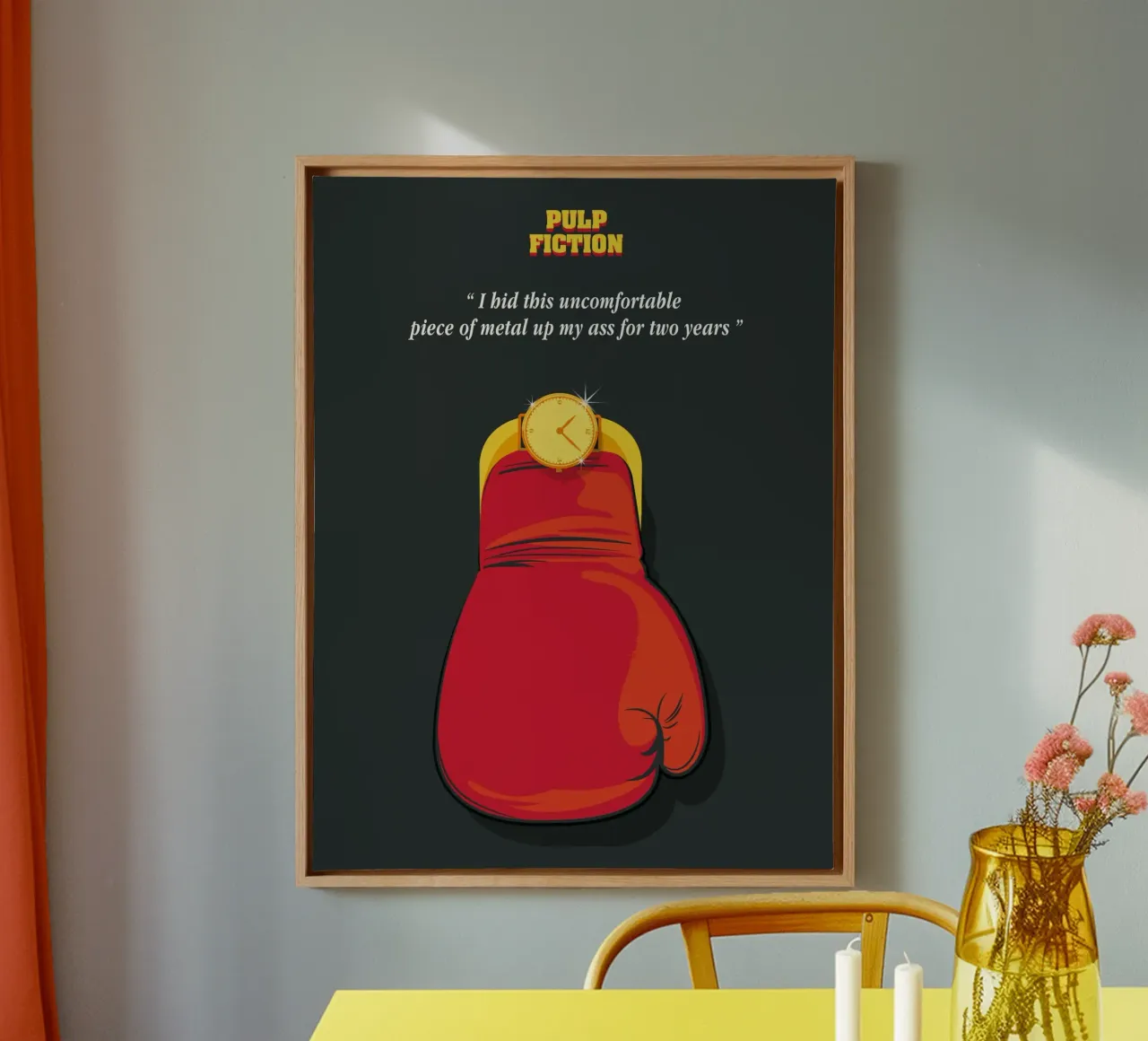 Butch pulp fiction tela con Cornice a cassetta da 2toastdesign