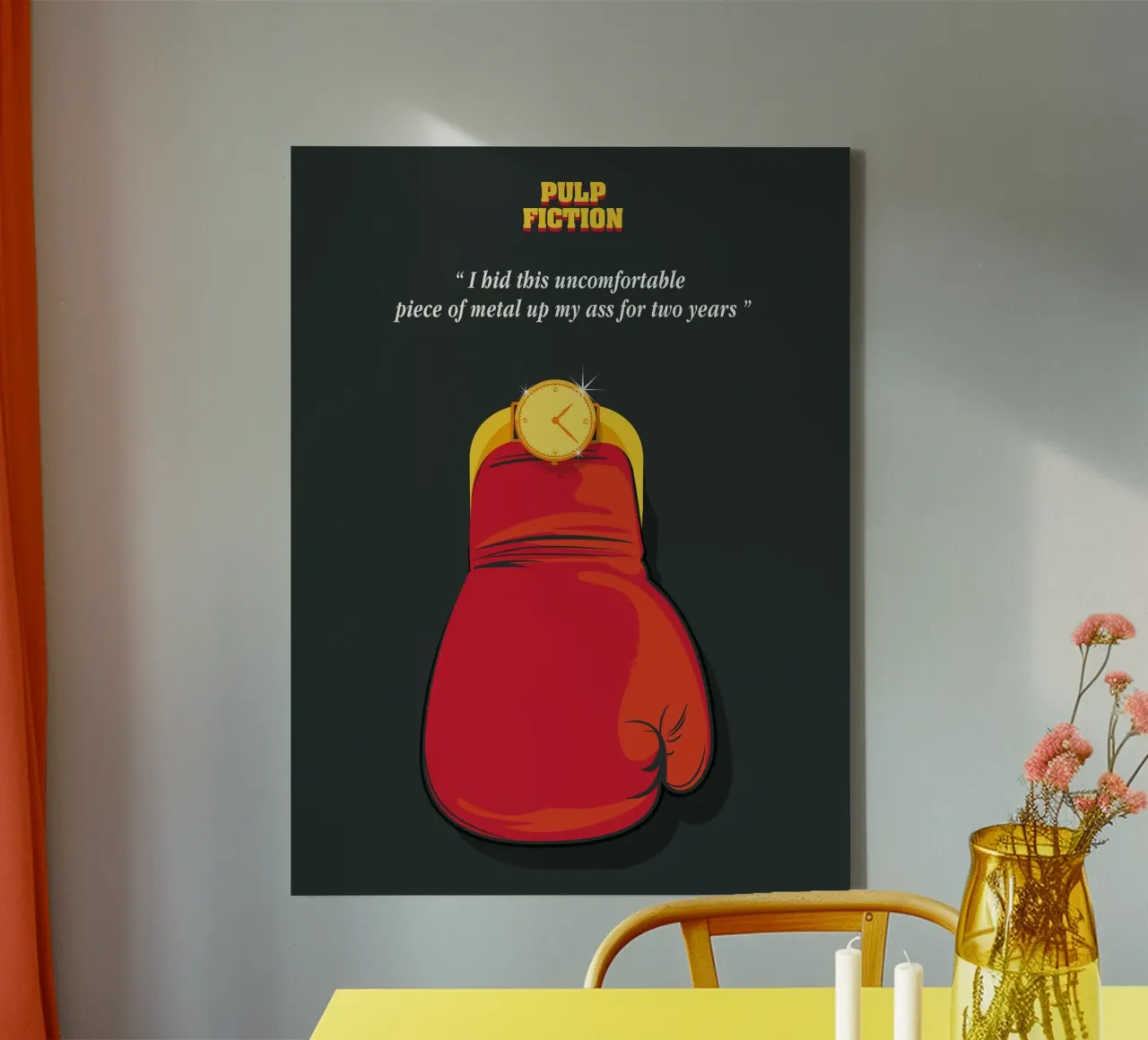 Butch pulp fiction tela con Cornice a cassetta da 2toastdesign
