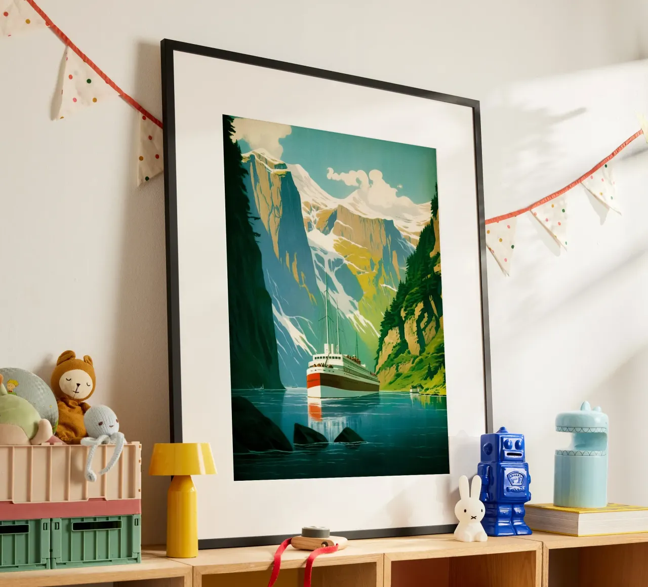 Norwegian Fjord Travel Poster carta hahnemühle da TDPosters