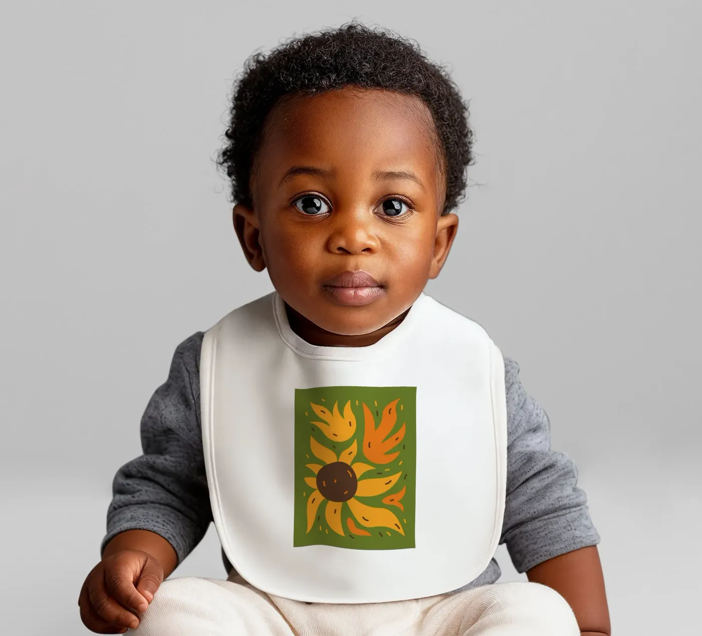 Sunflower baby slabbetje van LisaArtes