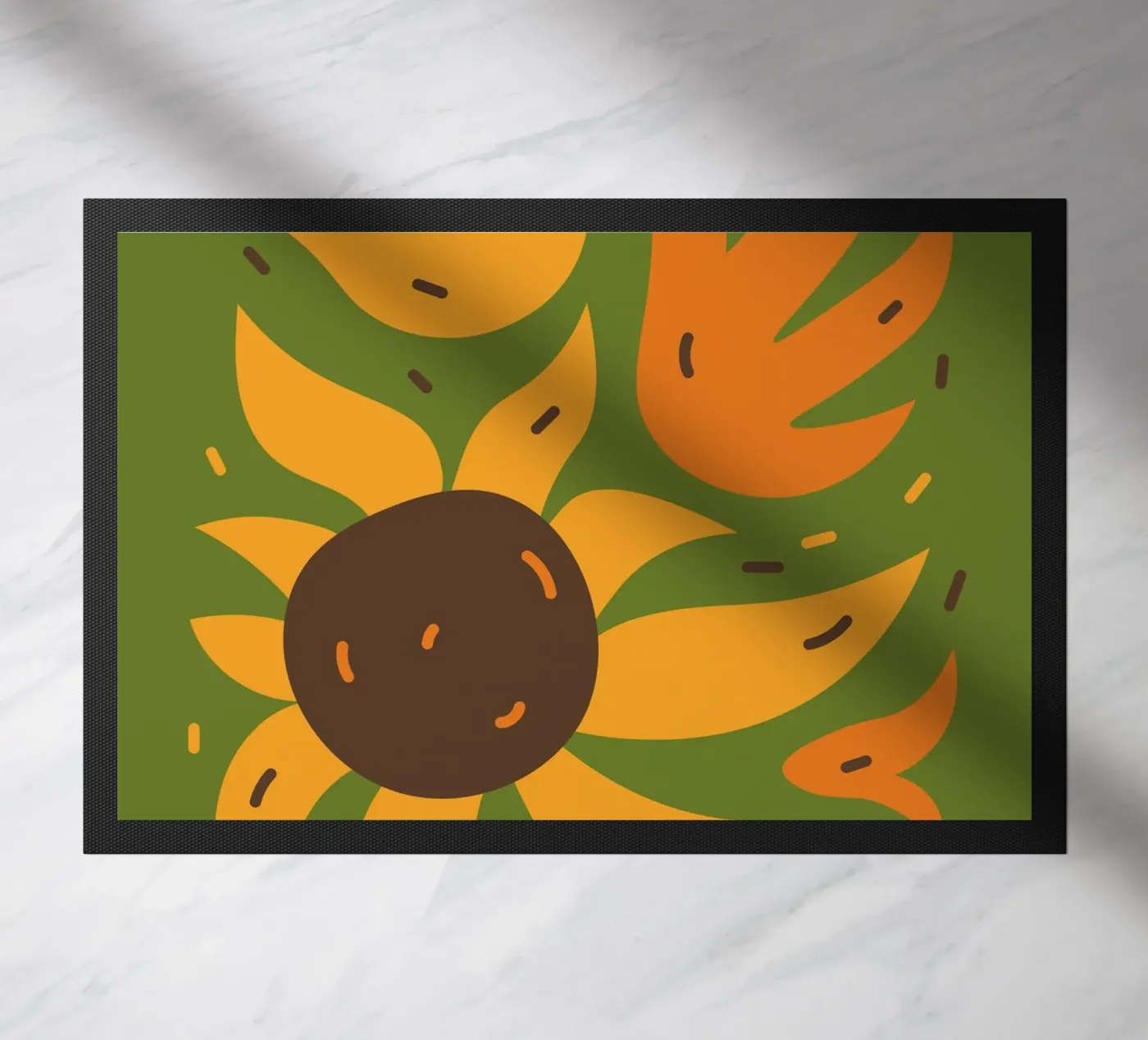 Sunflower doormat by LisaArtes