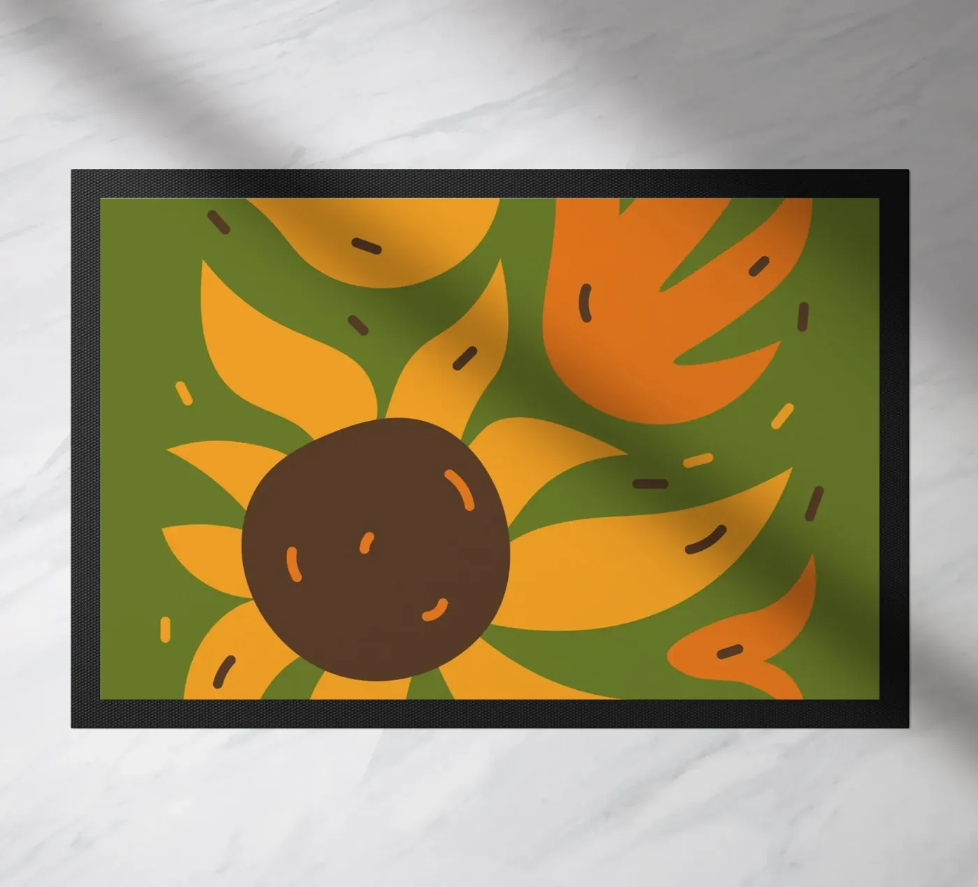 Sunflower doormat by LisaArtes