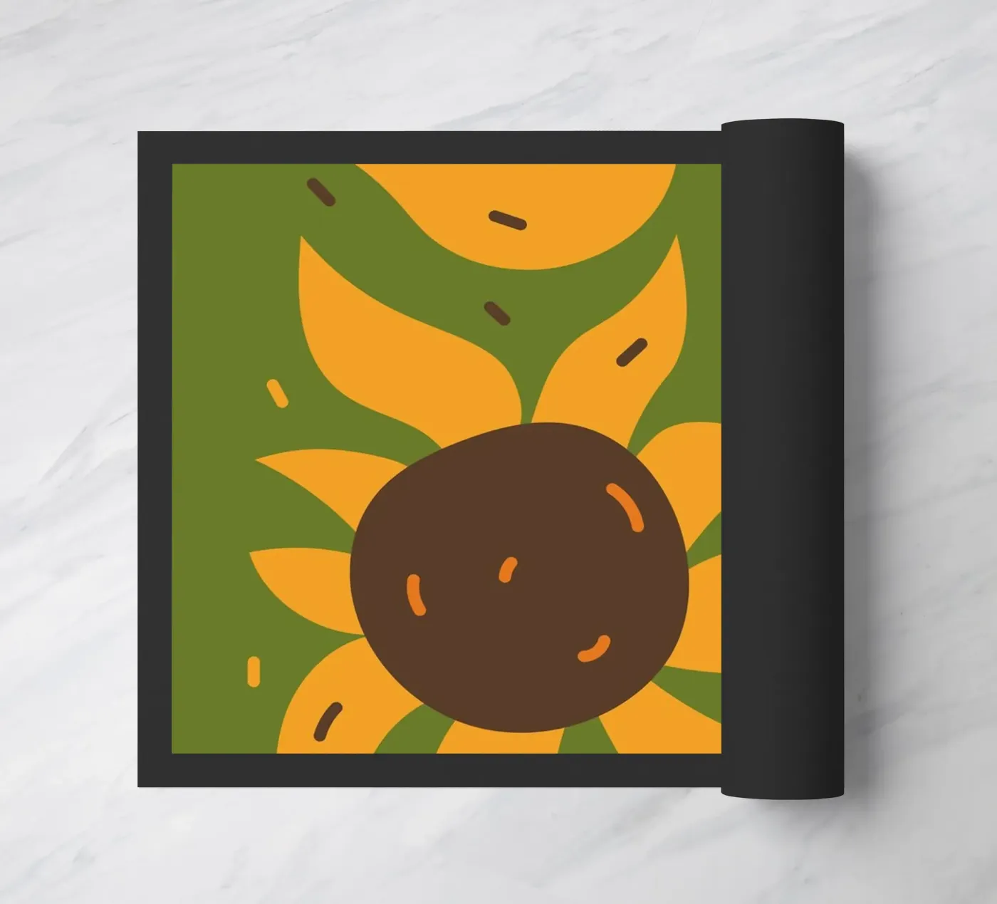 Sunflower doormat by LisaArtes