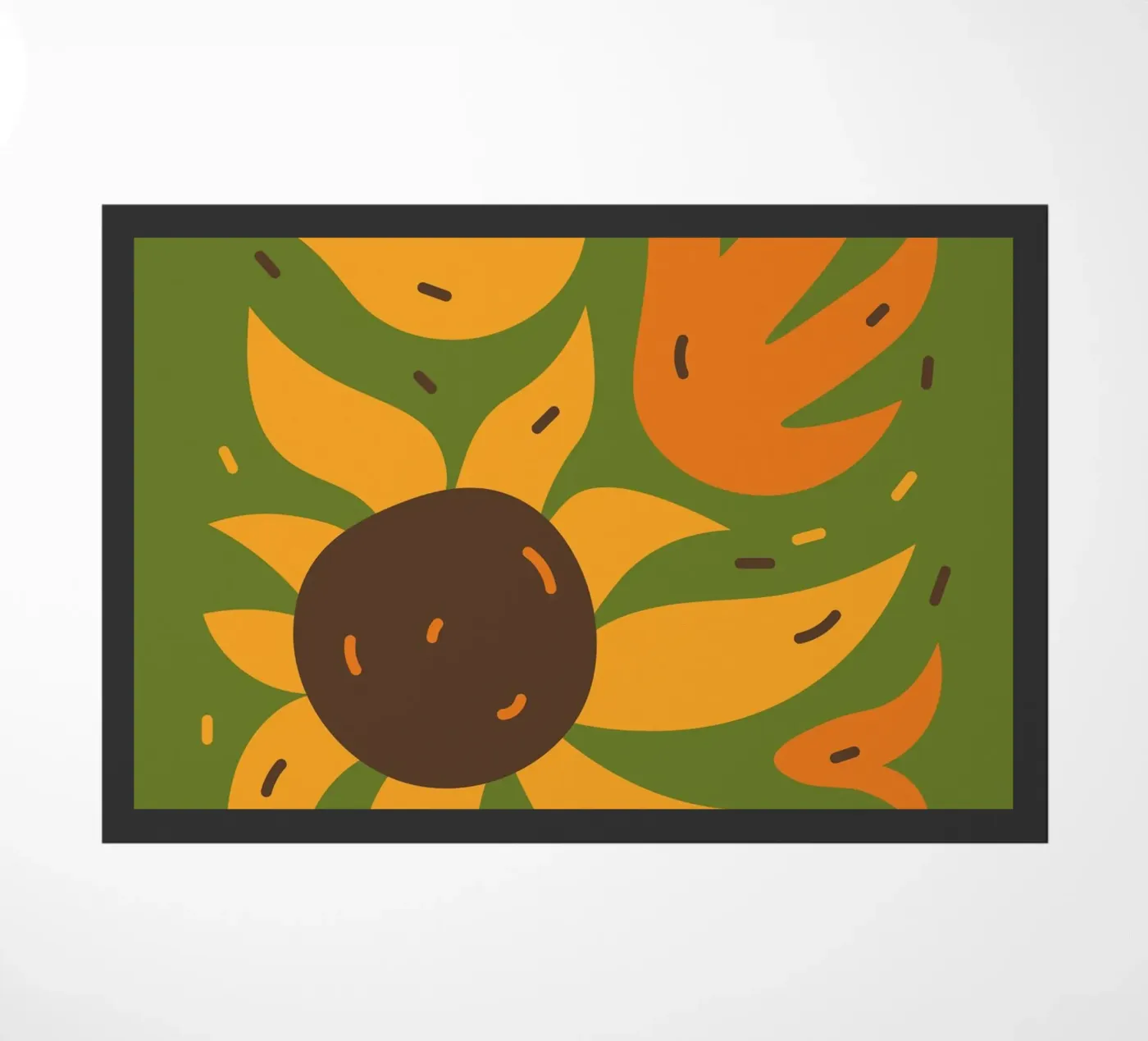 Sunflower doormat by LisaArtes