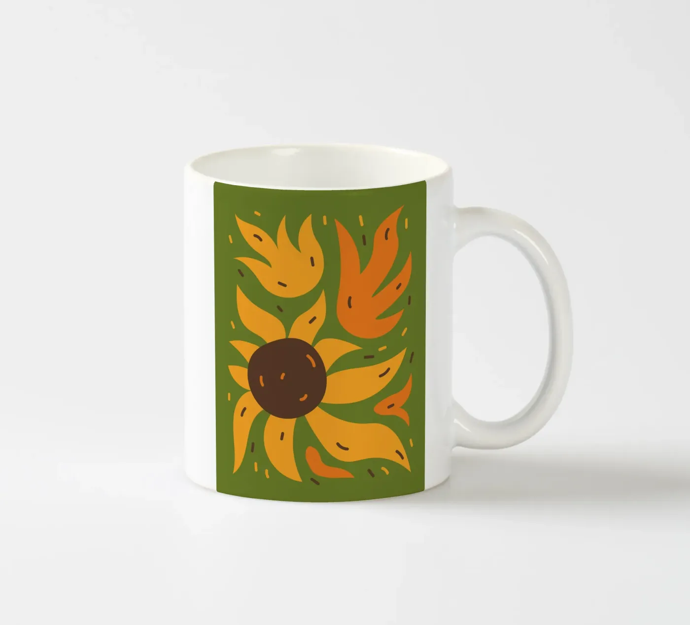 Sunflower ceramic mug by LisaArtes