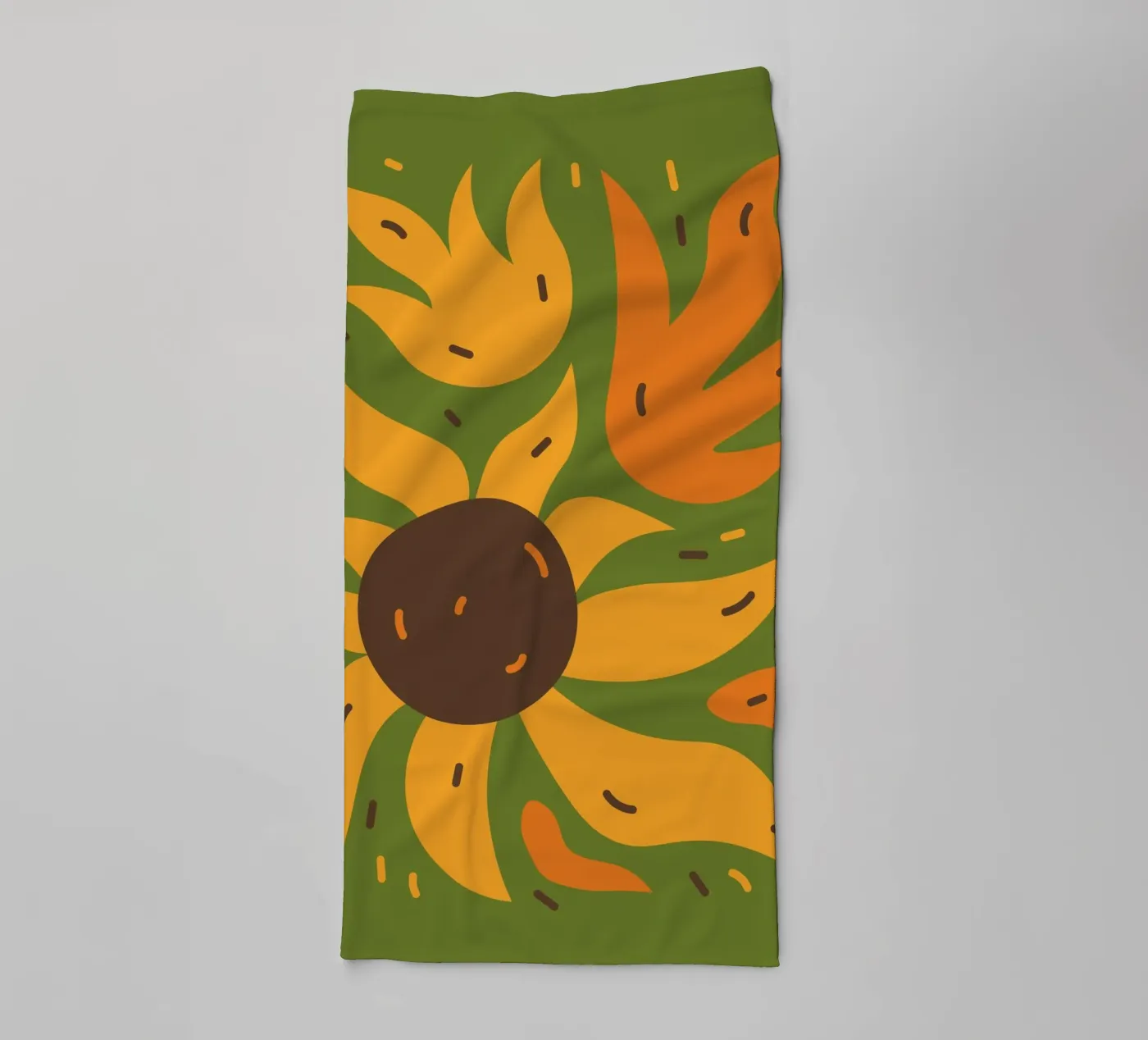Sunflower towel by LisaArtes