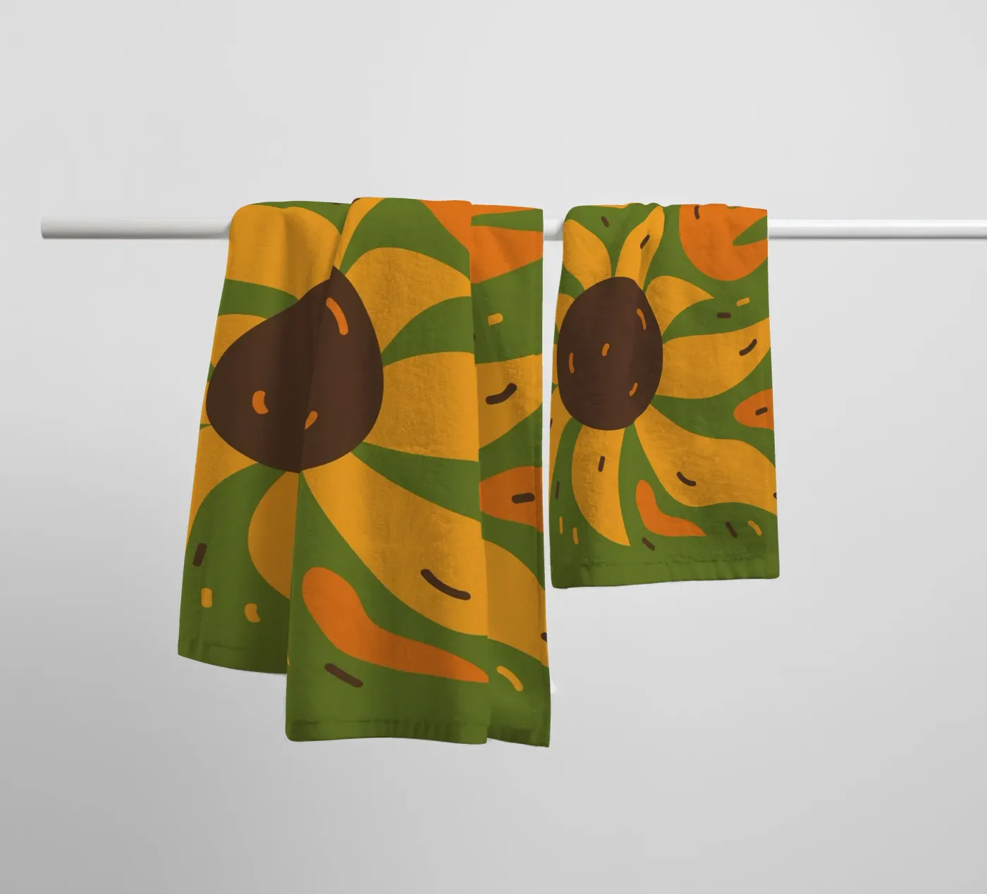 Sunflower towel by LisaArtes