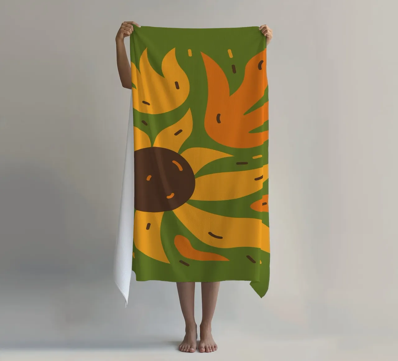 Sunflower beach towel by LisaArtes