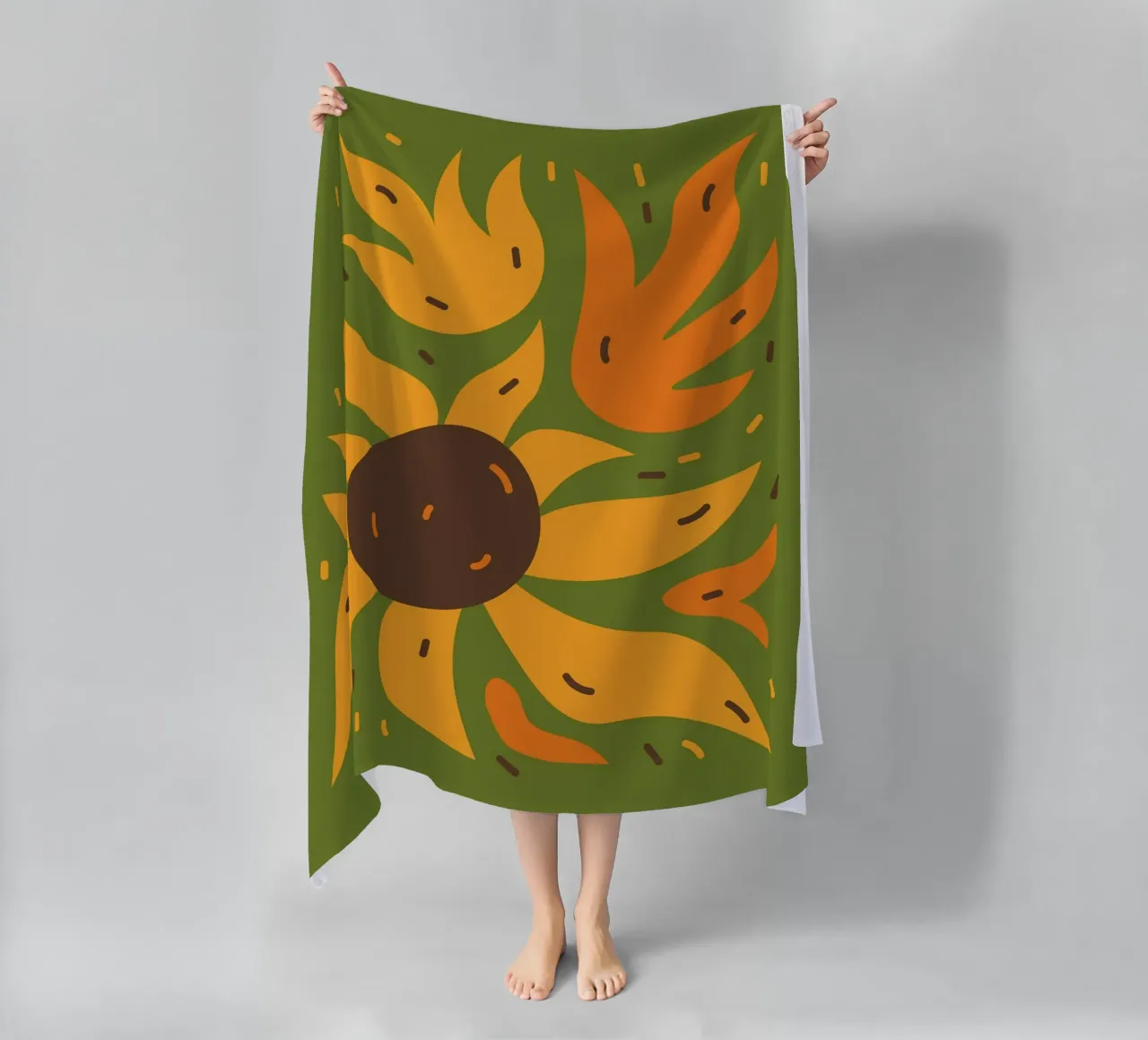 Sunflower beach towel by LisaArtes