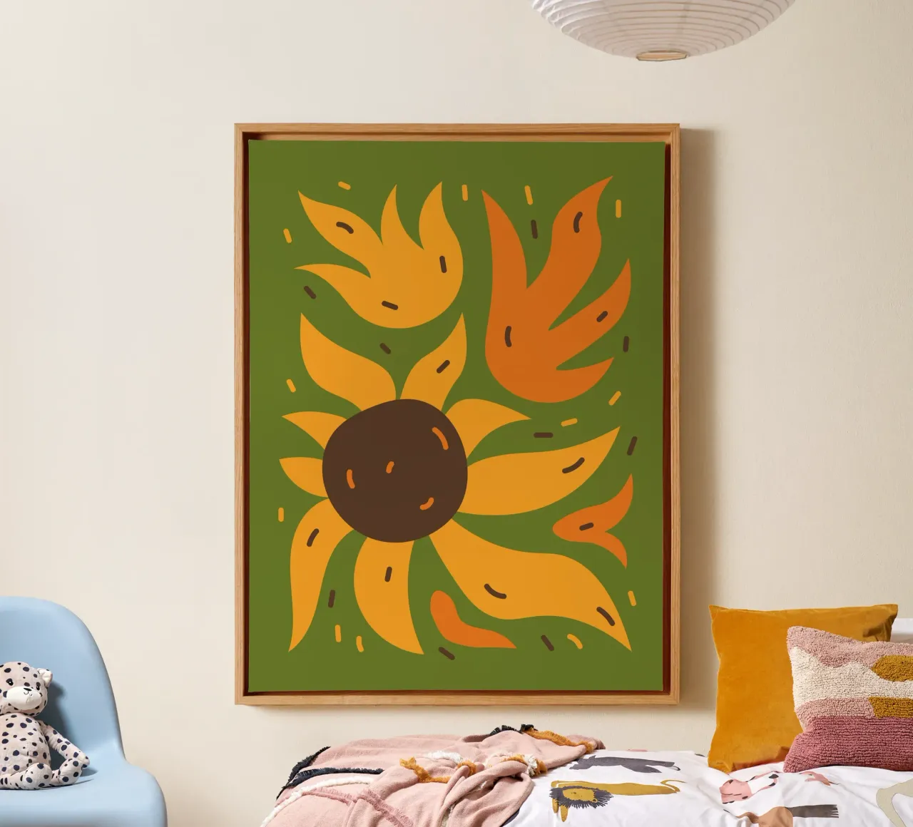 Sunflower tela con Cornice a cassetta da LisaArtes