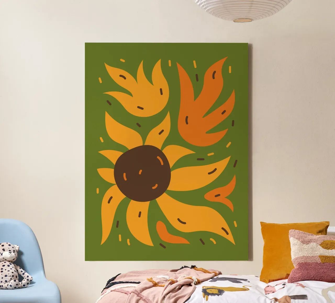 Sunflower tela con Cornice a cassetta da LisaArtes