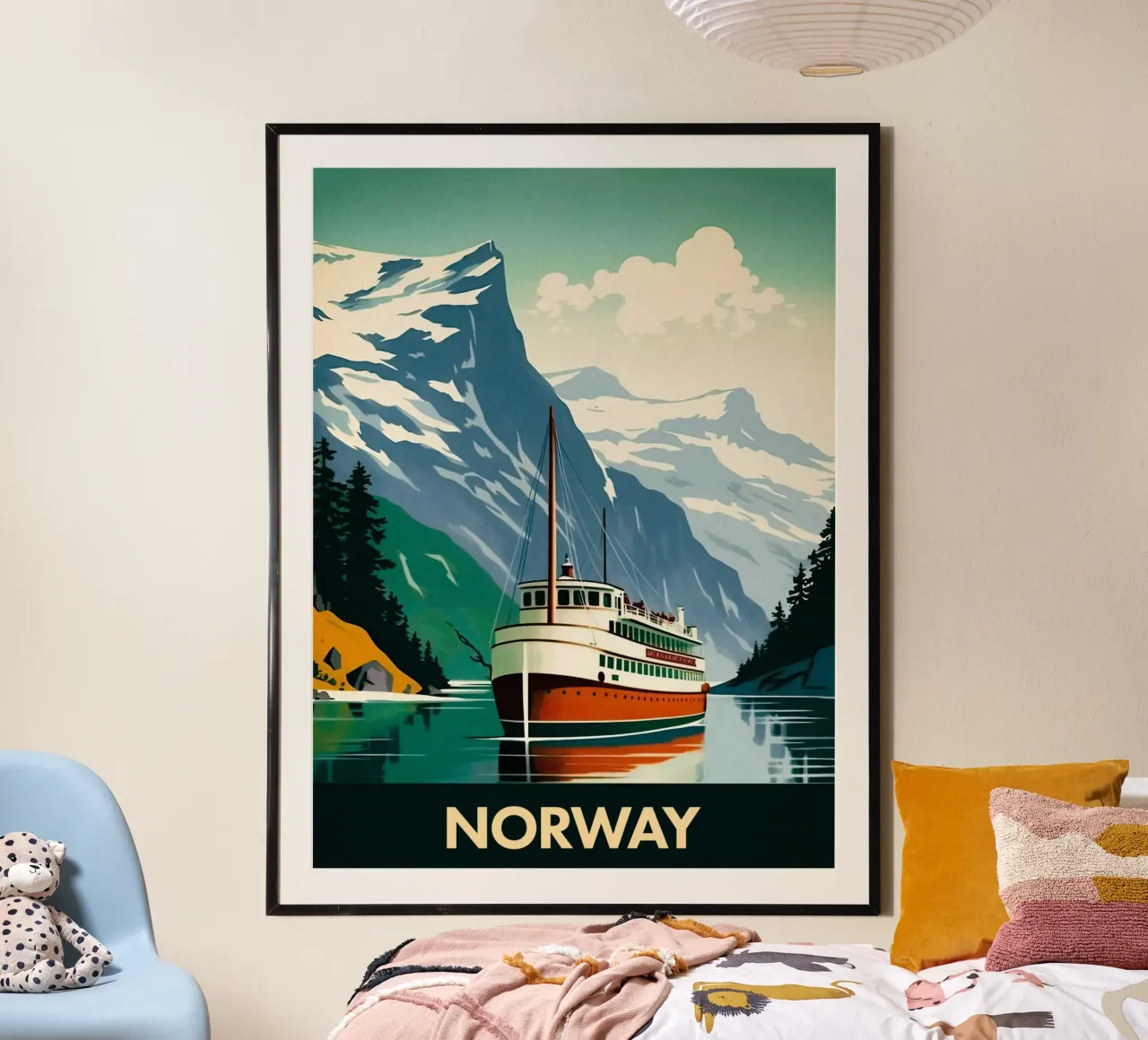 Norwegische Fjorde Reiseposter Hahnemühle von TDPosters