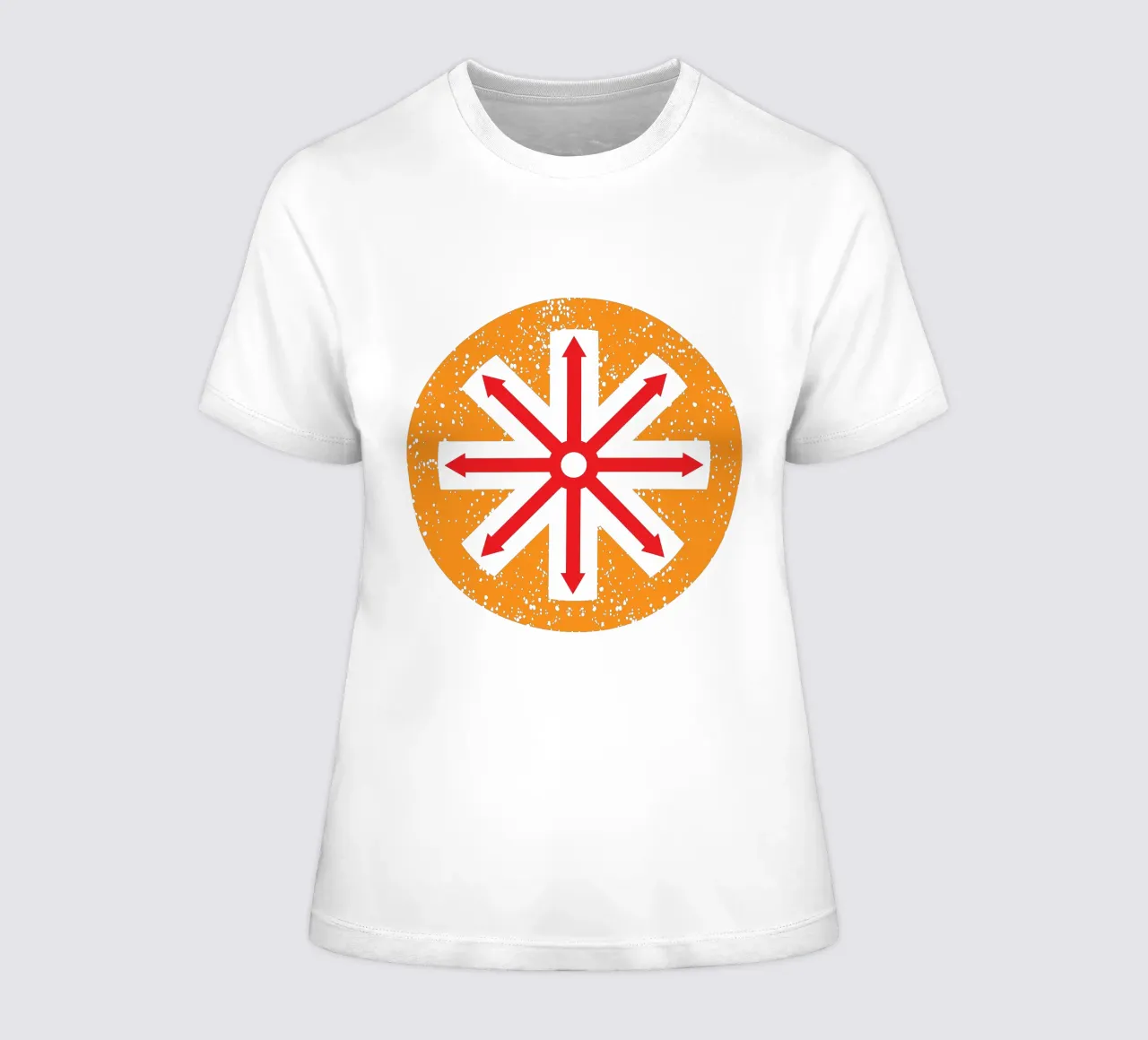 Pfeilzeichen im Kreis Kunstdesign Frauen T-Shirt von ririedis