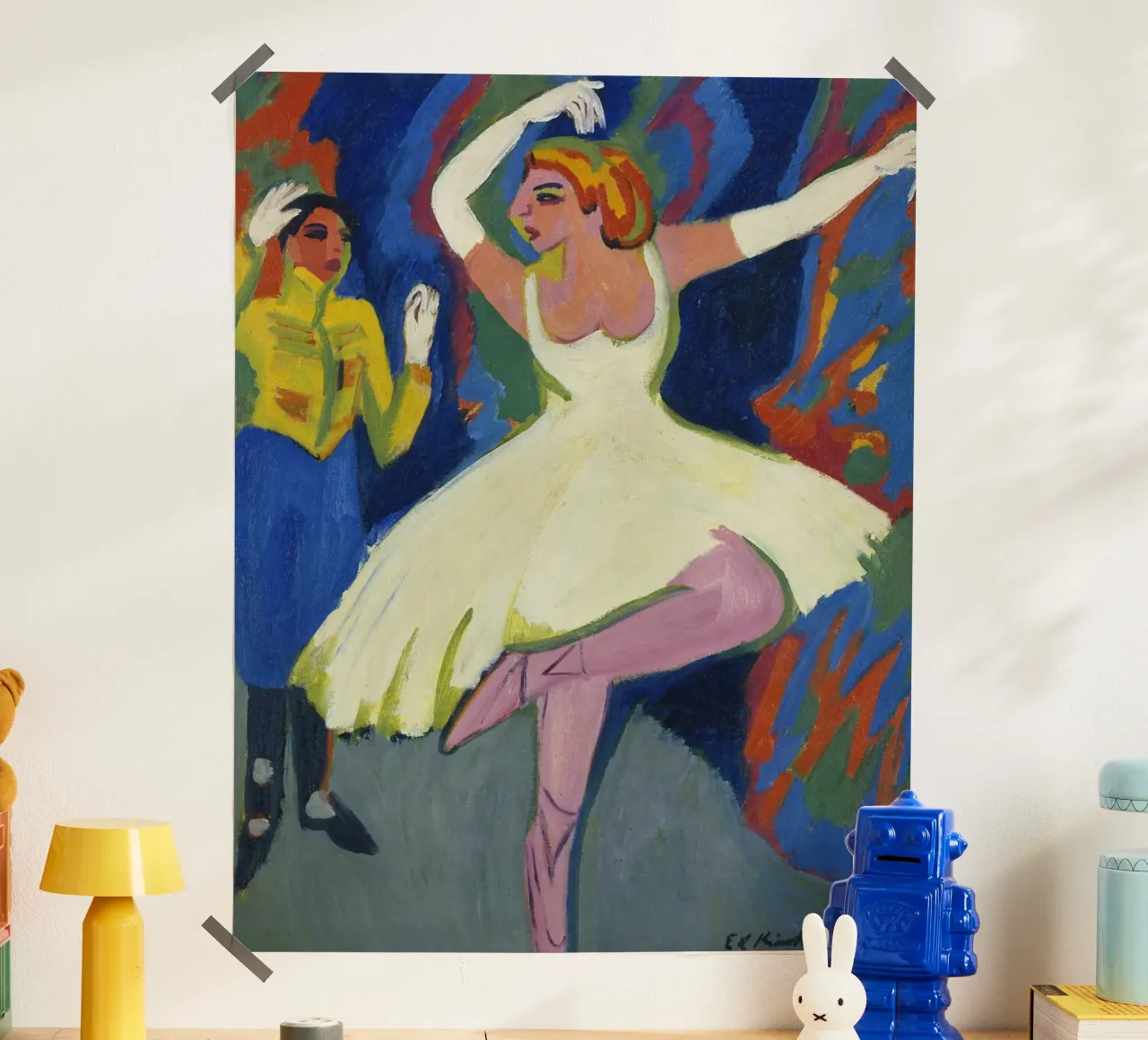 Ernst Ludwig Kirchner - Ballerina russa poster con telaio in alluminio da ARTOTHEK