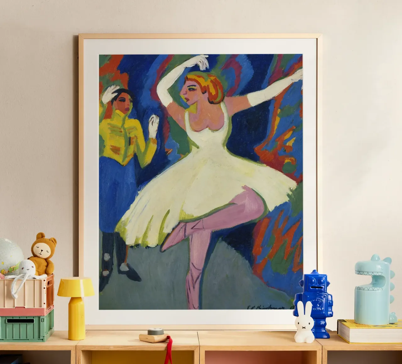 Ernst Ludwig Kirchner - Ballerina russa poster con telaio in alluminio da ARTOTHEK