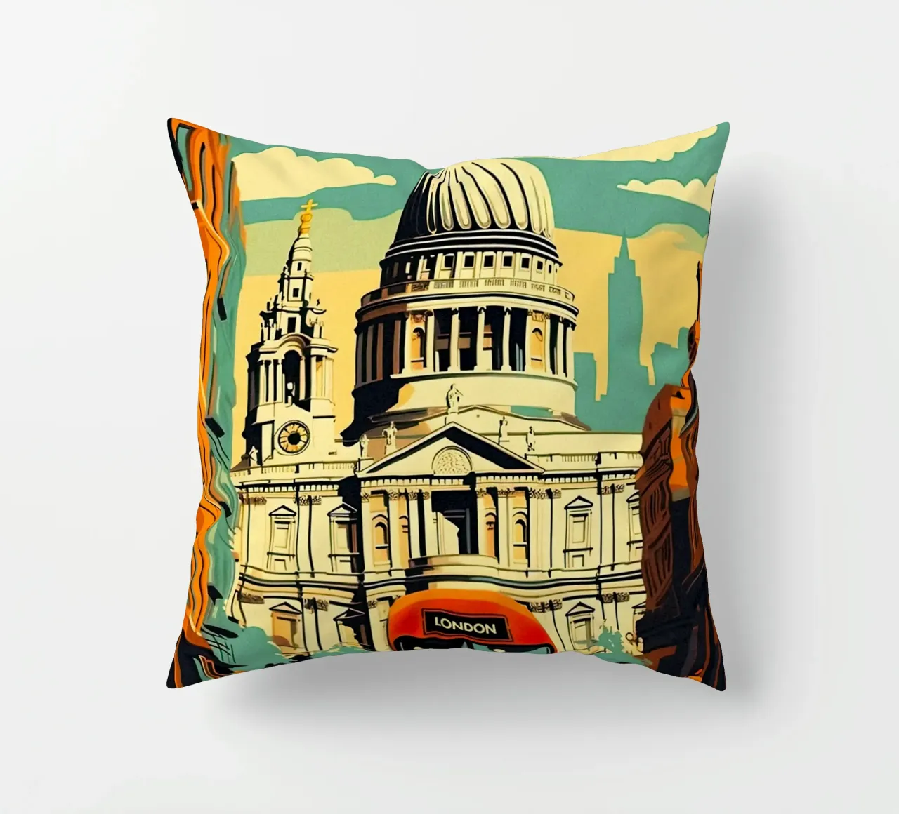 Cattedrale di St Paul, Londra cuscino da TDPosters