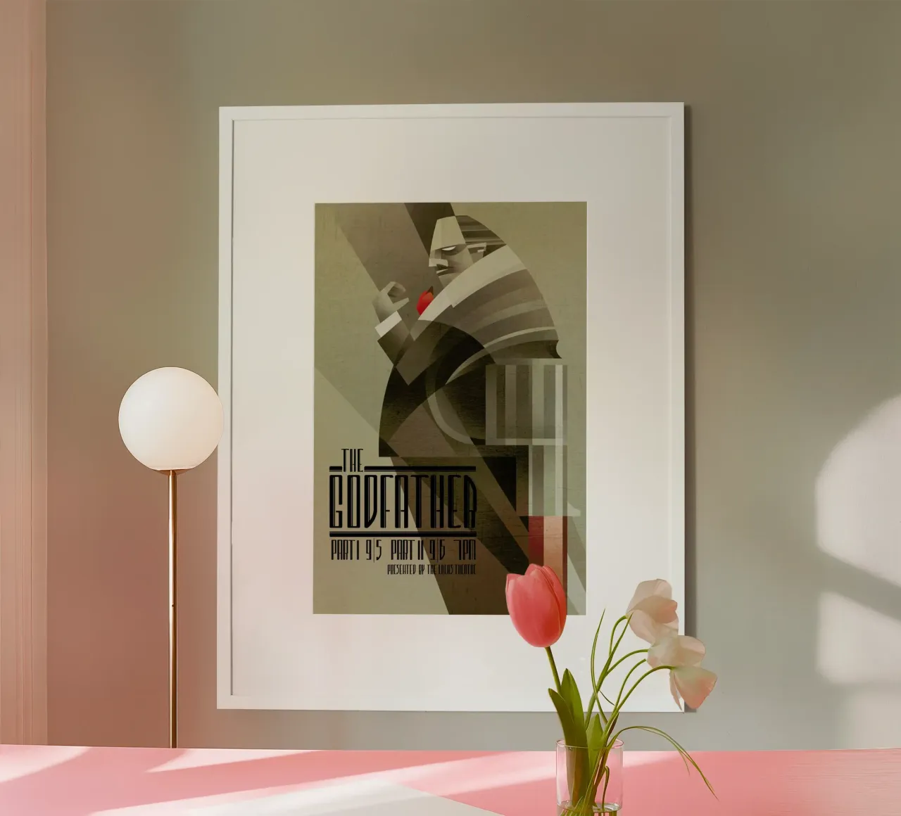 The Godfather poster con telaio in legno da Sean Loose
